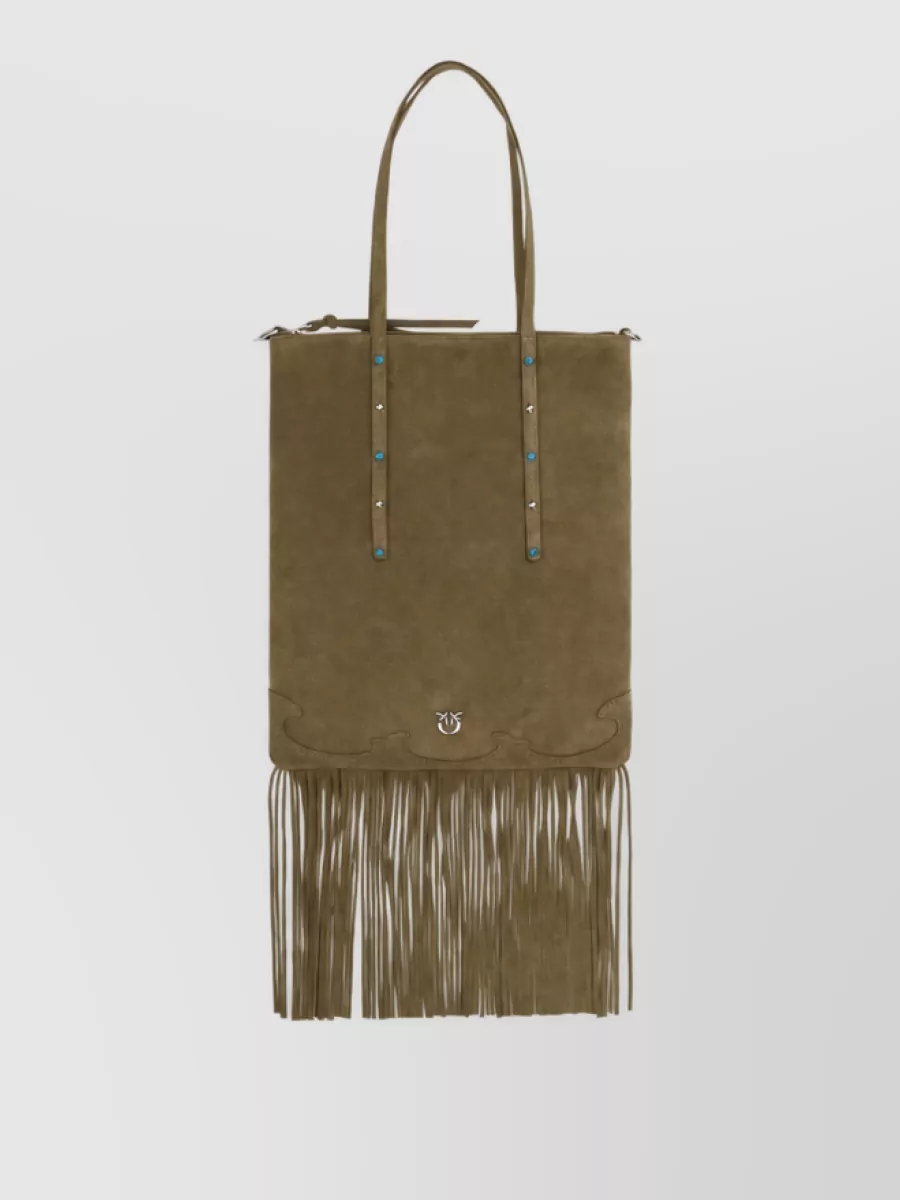 Pinko Aika Calf Leather Tote Bag