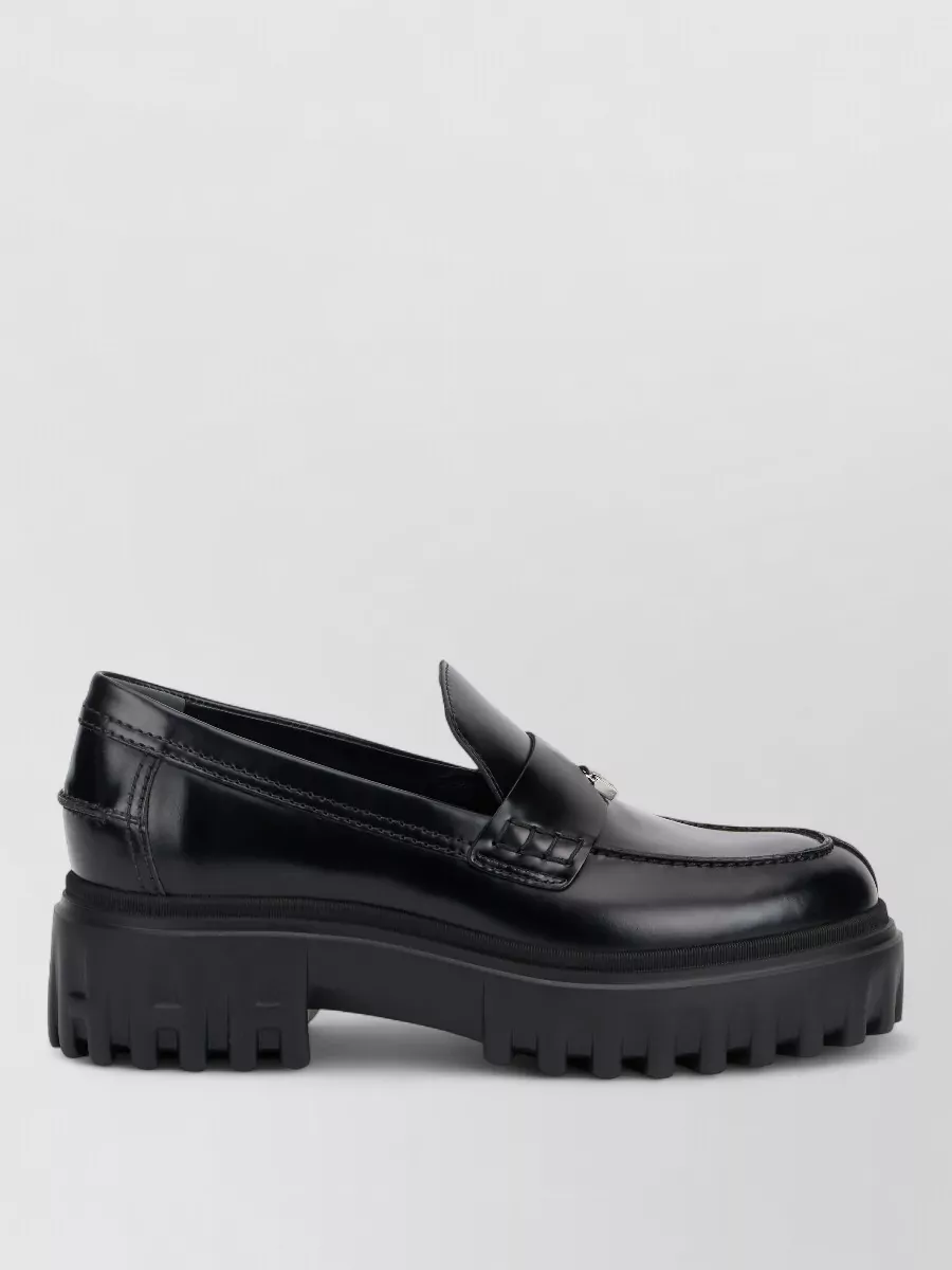 Hogan Leather Slip-On Brogues