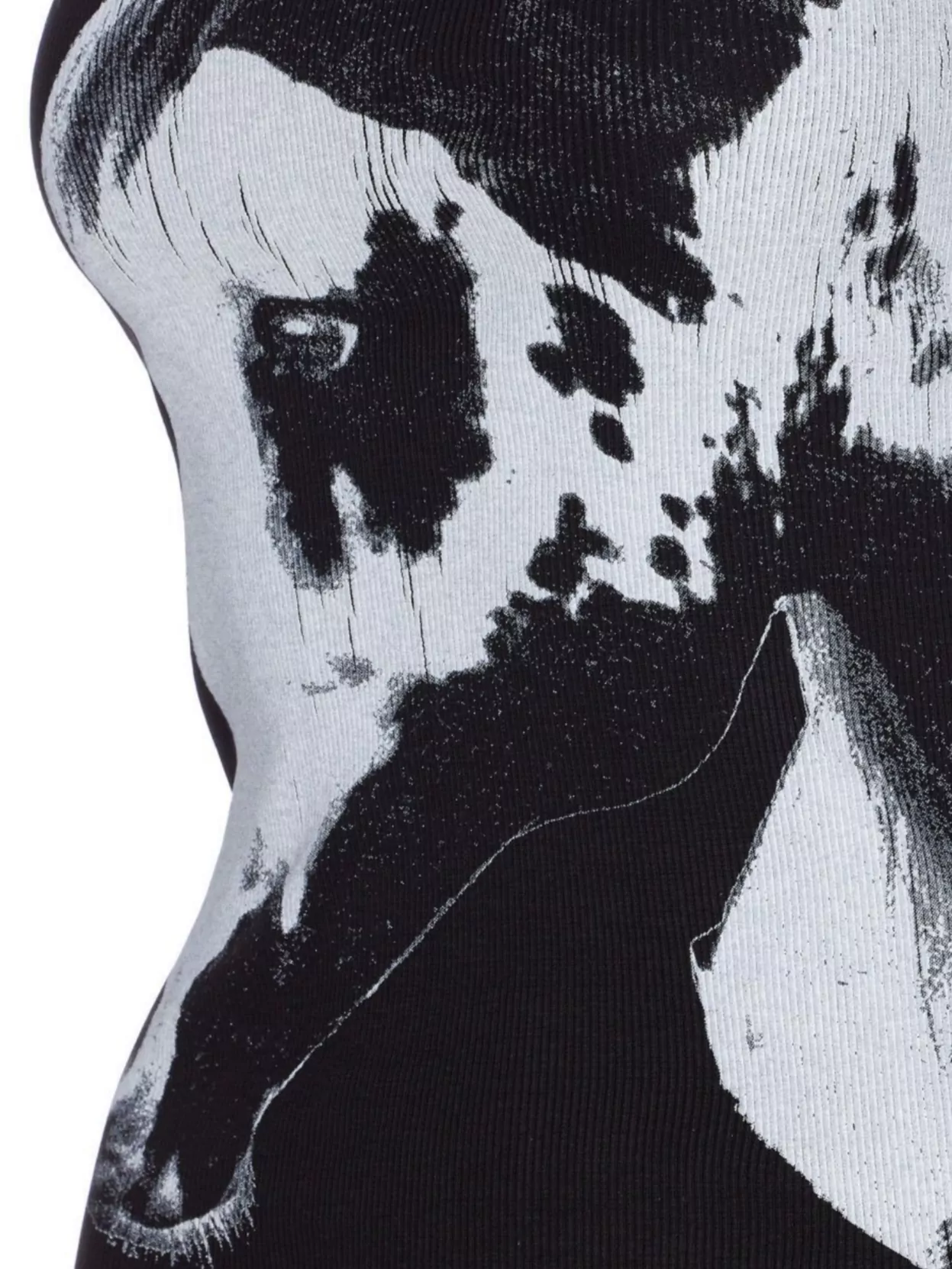 Pinko Curly Horse Graphic Ribbed Sleeveless Top