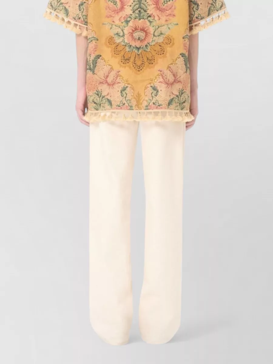 Valentino Wide Leg Denim Cotton Jeans Trousers