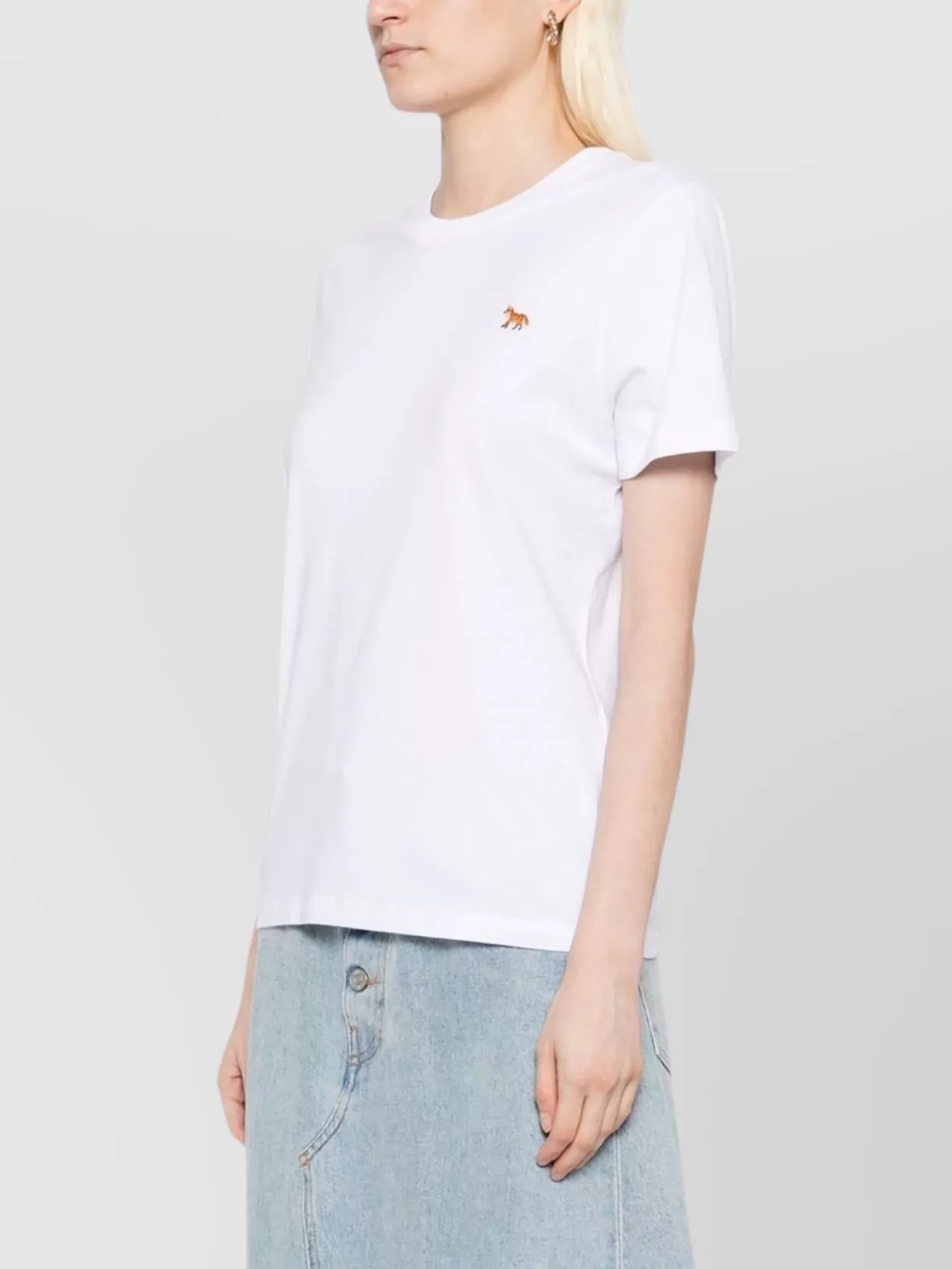 Maison Kitsuné Cotton T-Shirt Featuring Baby Fox Design