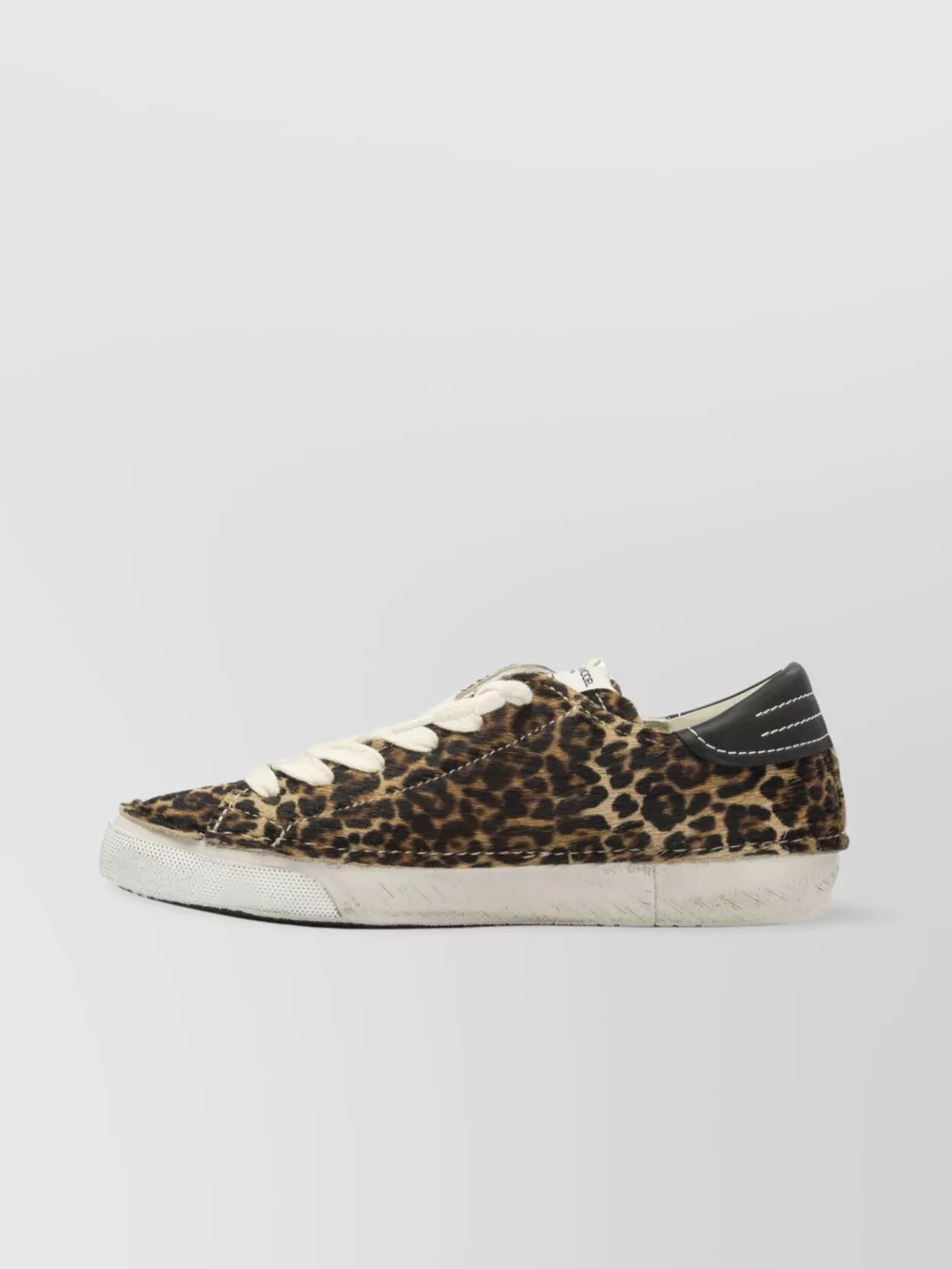 Philippe Model Stitched Leopard Print Low-Top Sneakers Slip-On