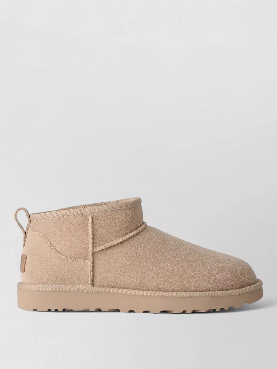 Ugg Leather Shearling-Lined Slippers
