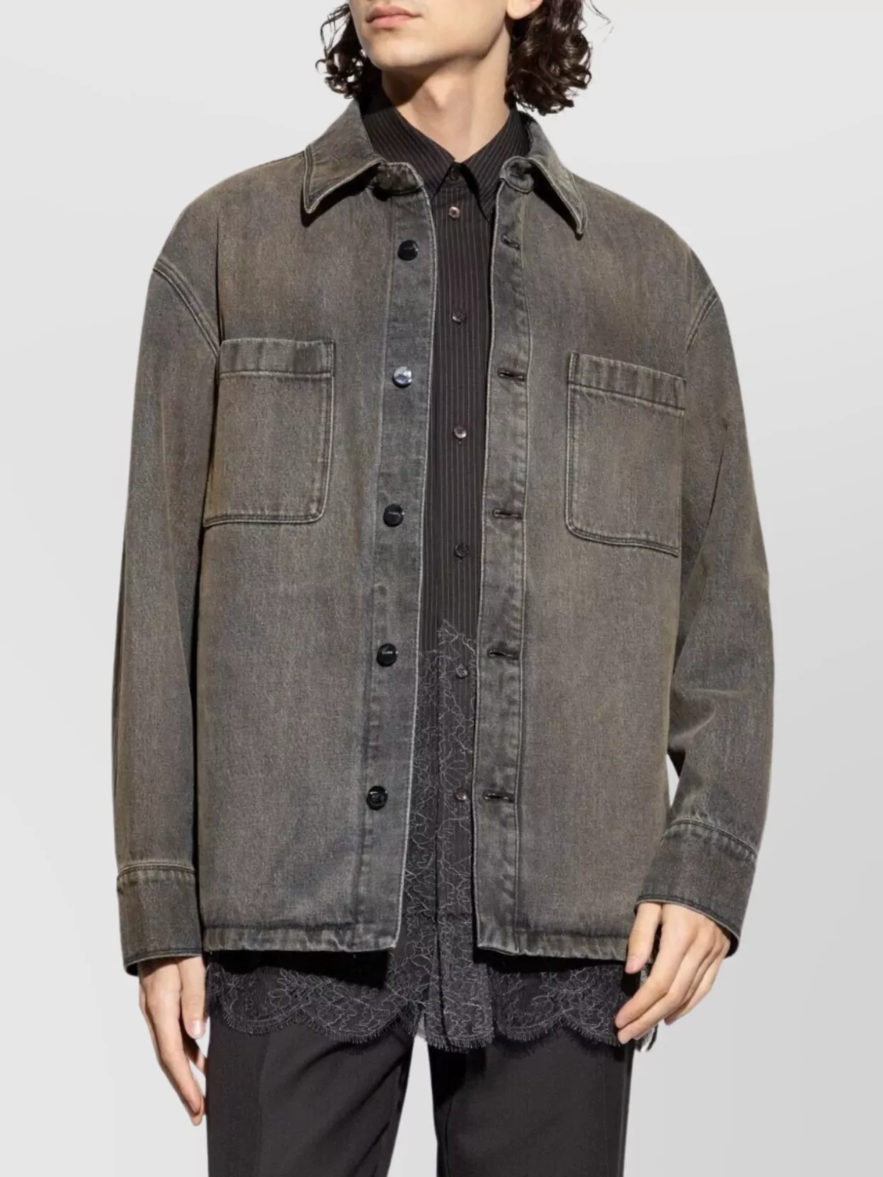 Fendi Denim Jacket With Collared Design And Pockets