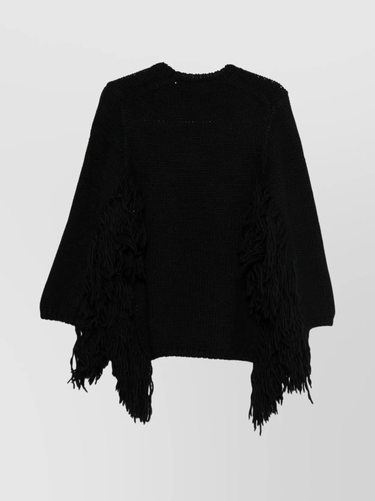Comme Des Garçons Sleeveless Top Featuring Fringe Detailing In Black