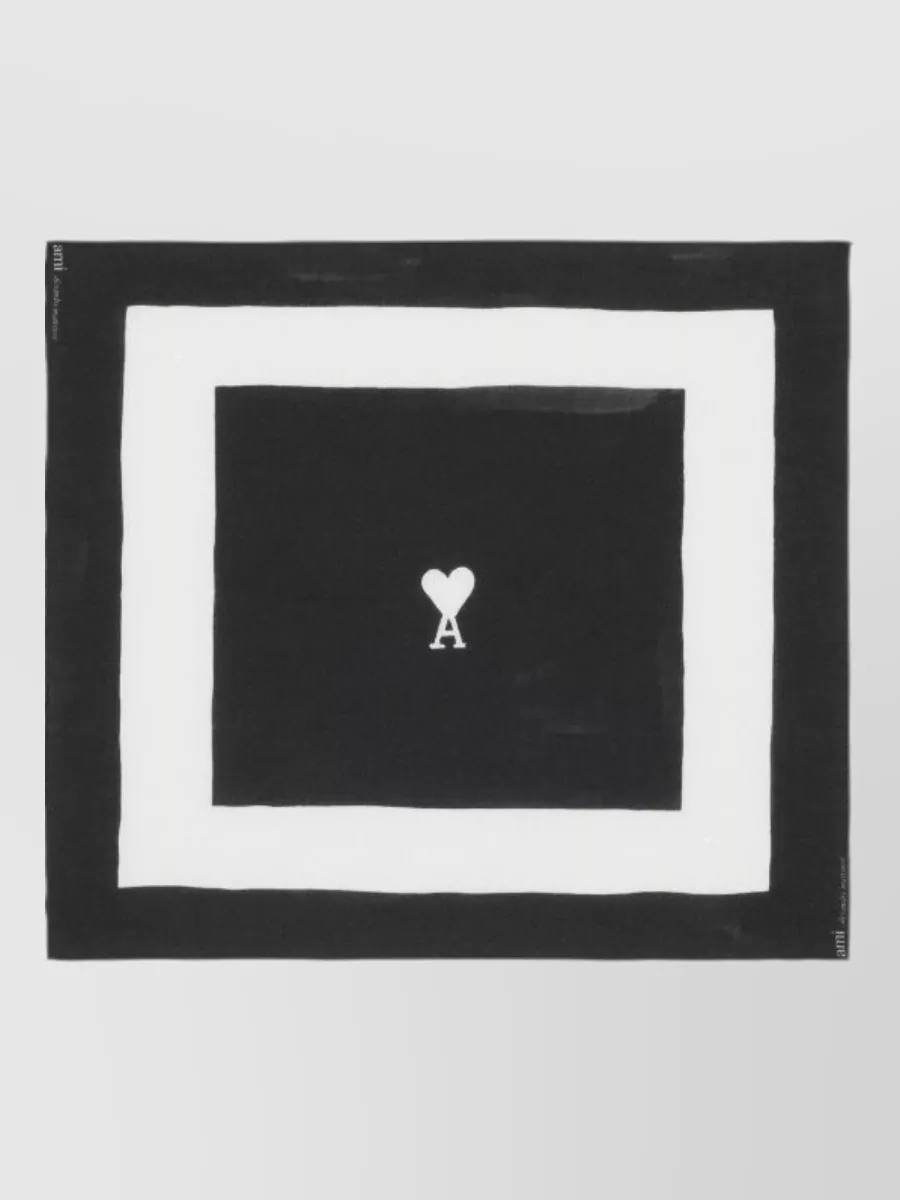 Ami Paris logo-print scarf