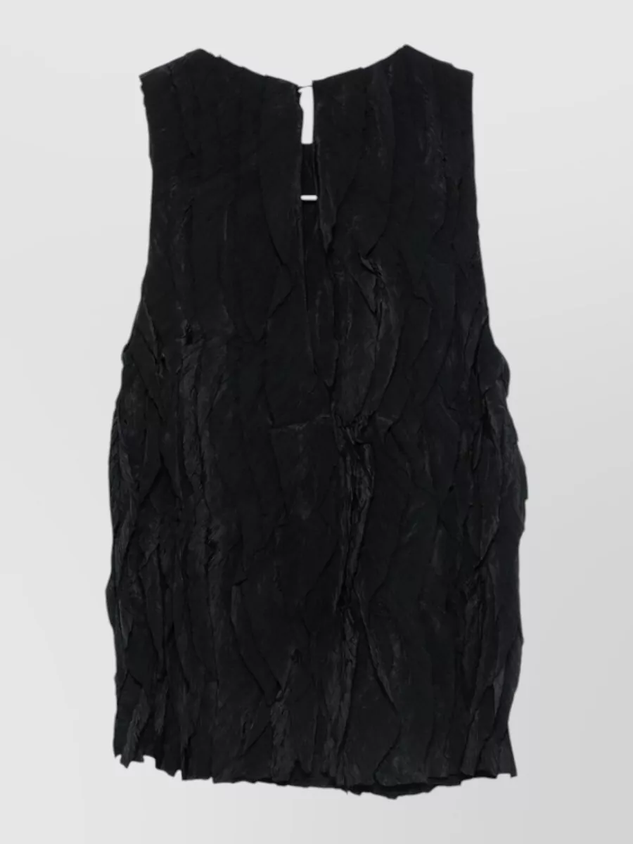 Alysi Feather-Effect Sleeveless Top