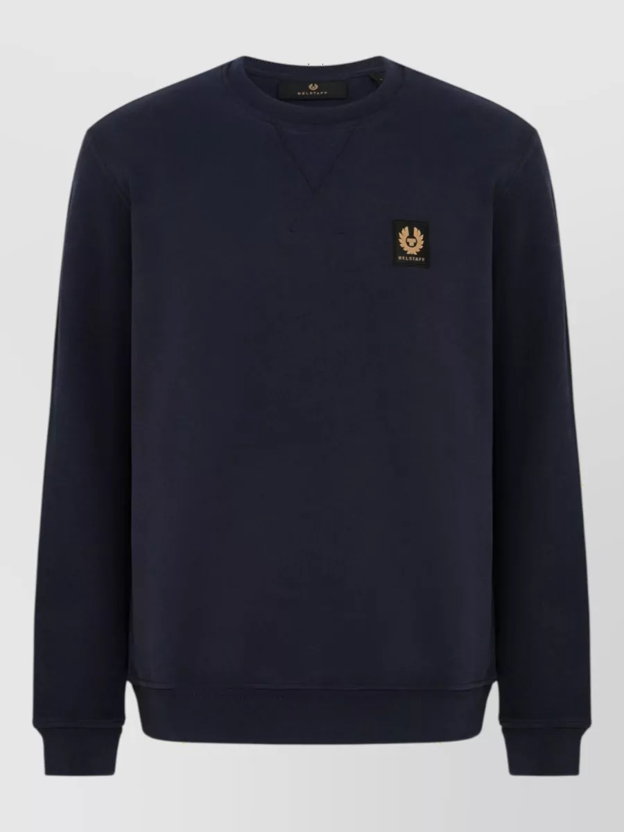 Belstaff cotton ribbed crew-neck sweatshirt