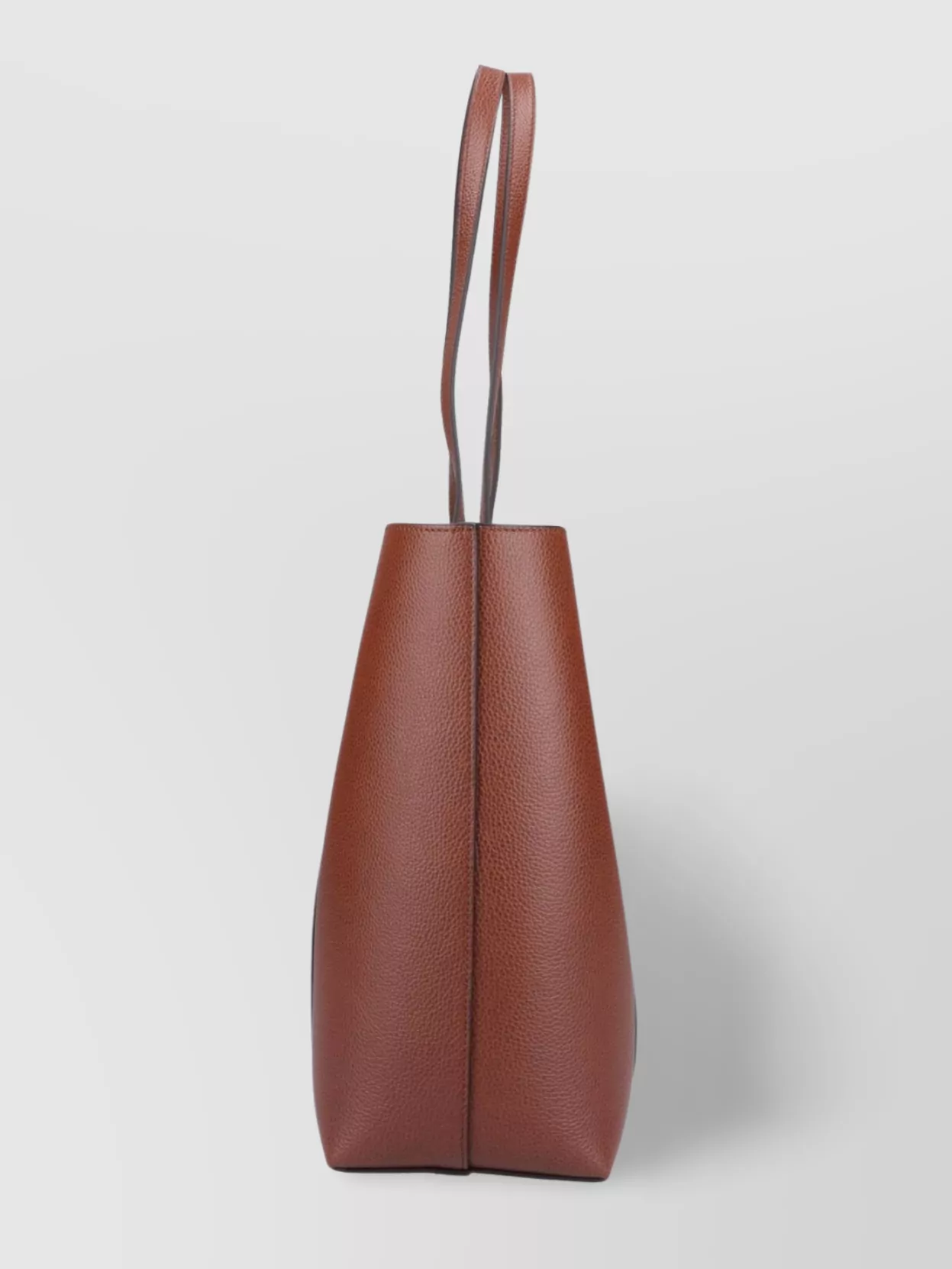 Mulberry Structured Pebbled Tote Bag With Double Handles In Brown