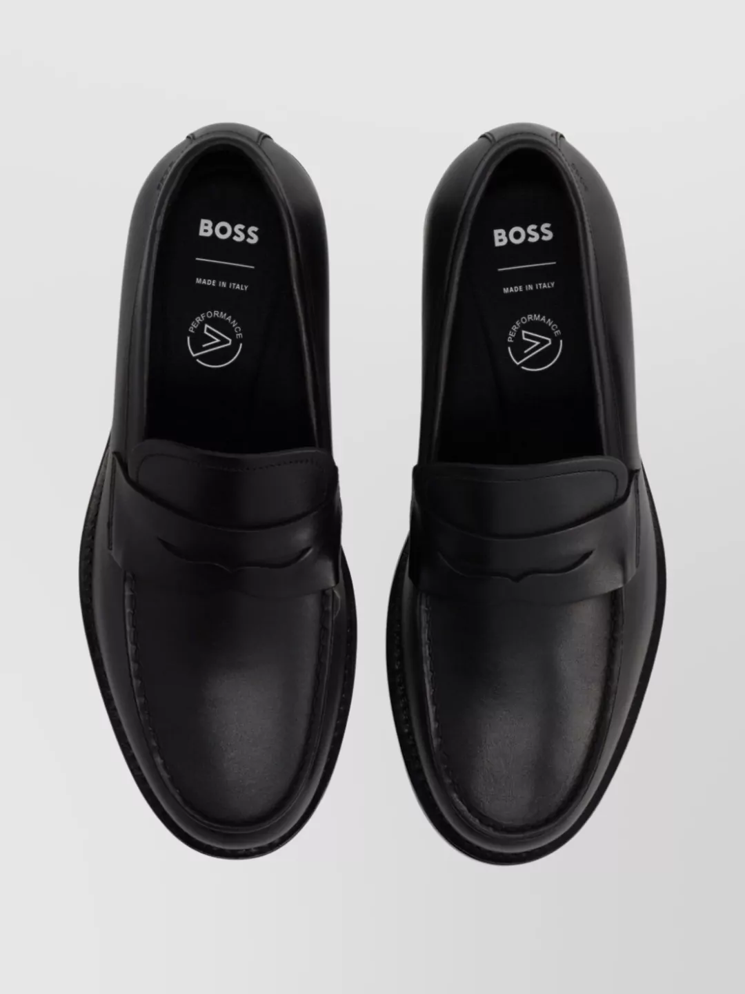 Boss Round Toe Loafers Featuring Rubber Sole