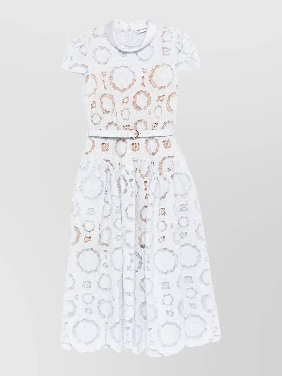 Self-Portrait Floral lace midi dress