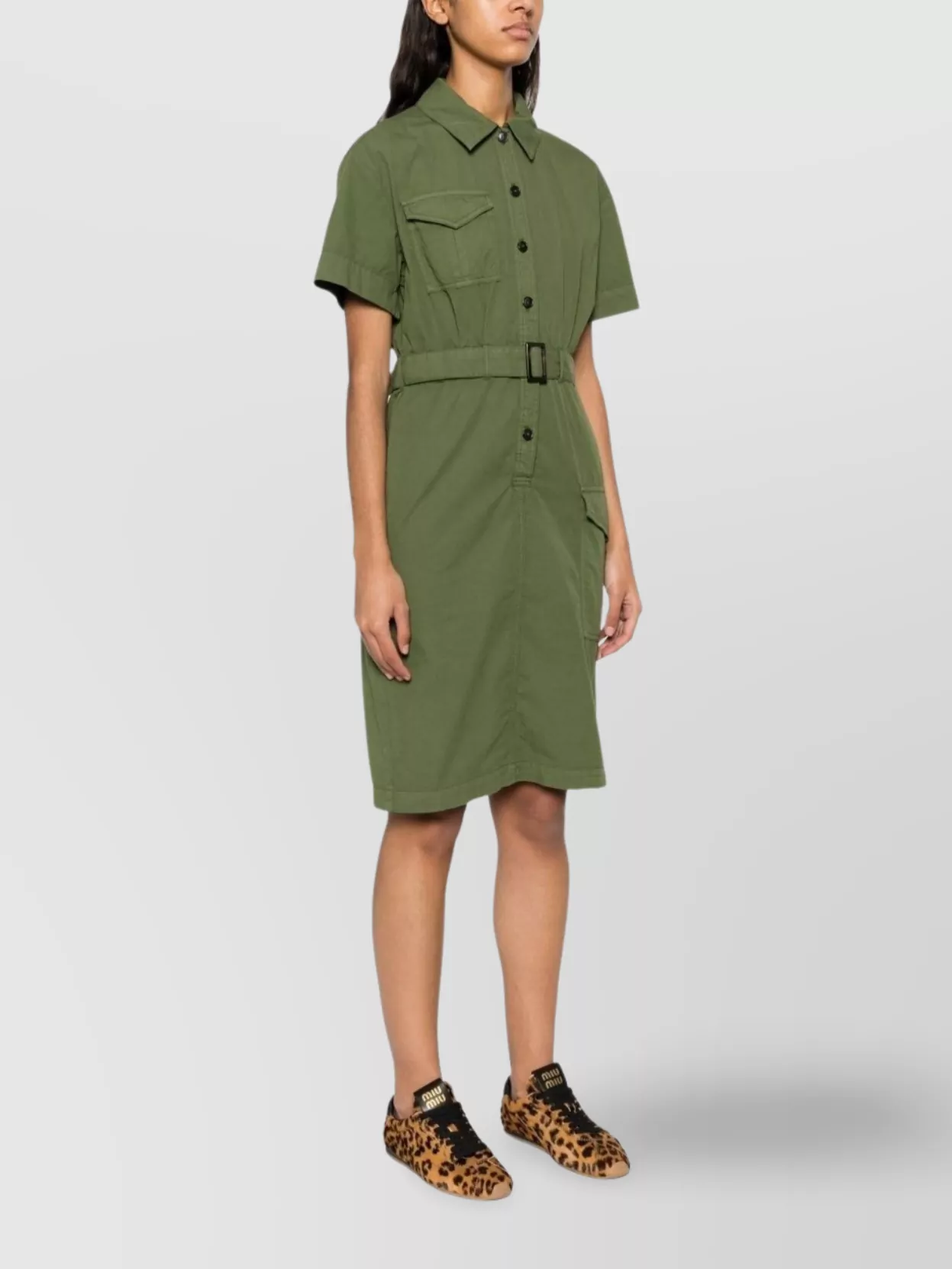 Woolrich Shirt Dress Waist Belted