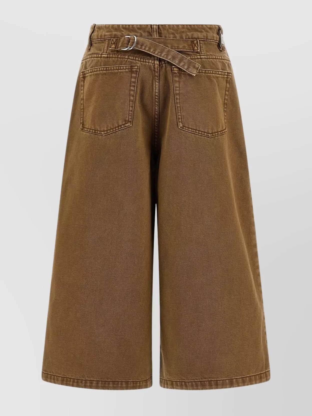 Ami Alexandre Mattiussi Casual Denim Bermuda Shorts Featuring Pockets In Gold