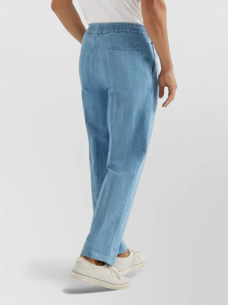 Brunello Cucinelli Comfortable Cotton Trousers Featuring Pleated Front