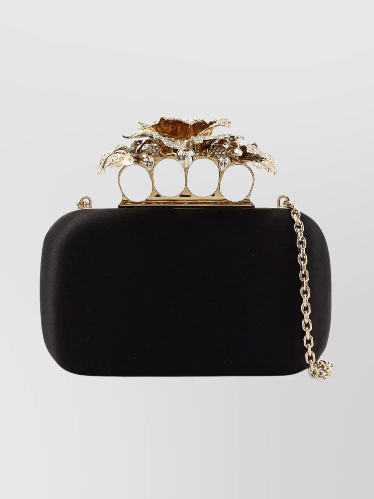 Alexander Mcqueen Satin Clutch Bag Knuckle Duster