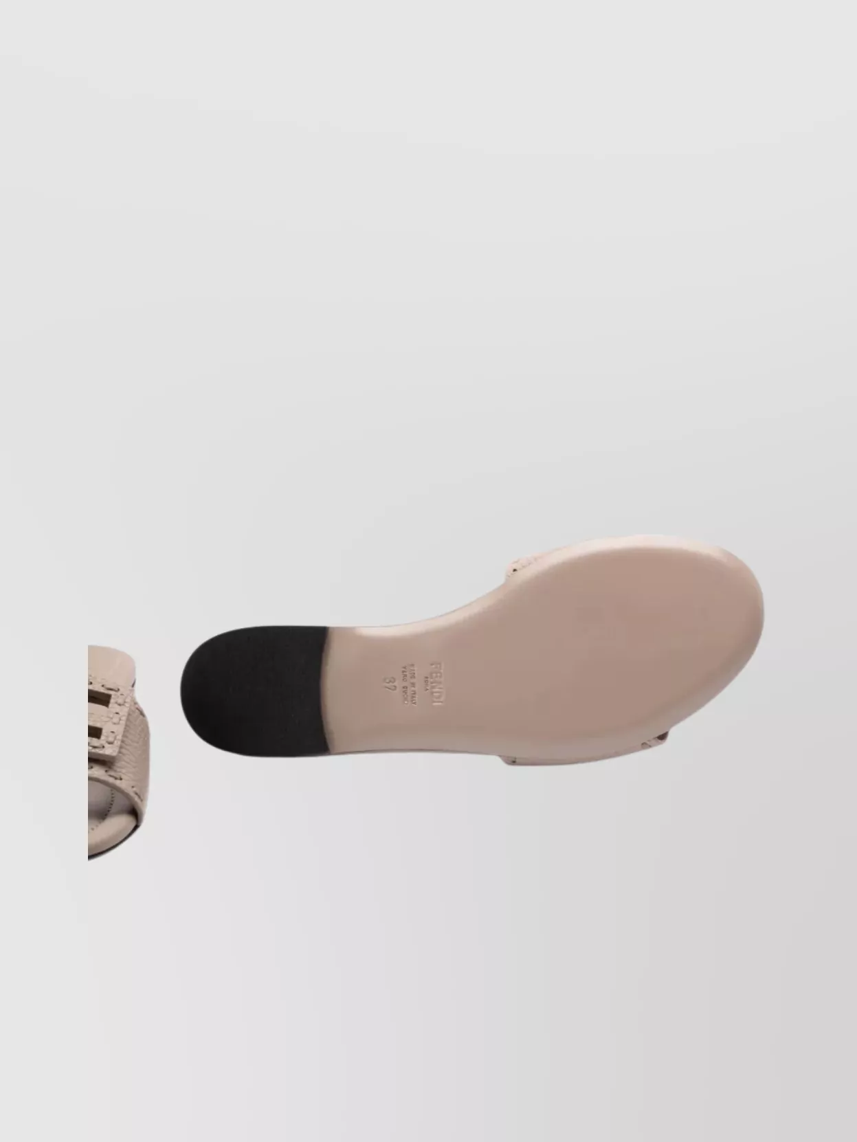 Fendi Textured Strap Flat Sole Sandals