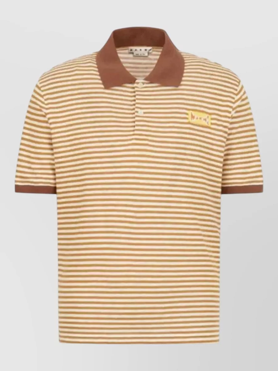Marni Striped regular-fit polo shirt
