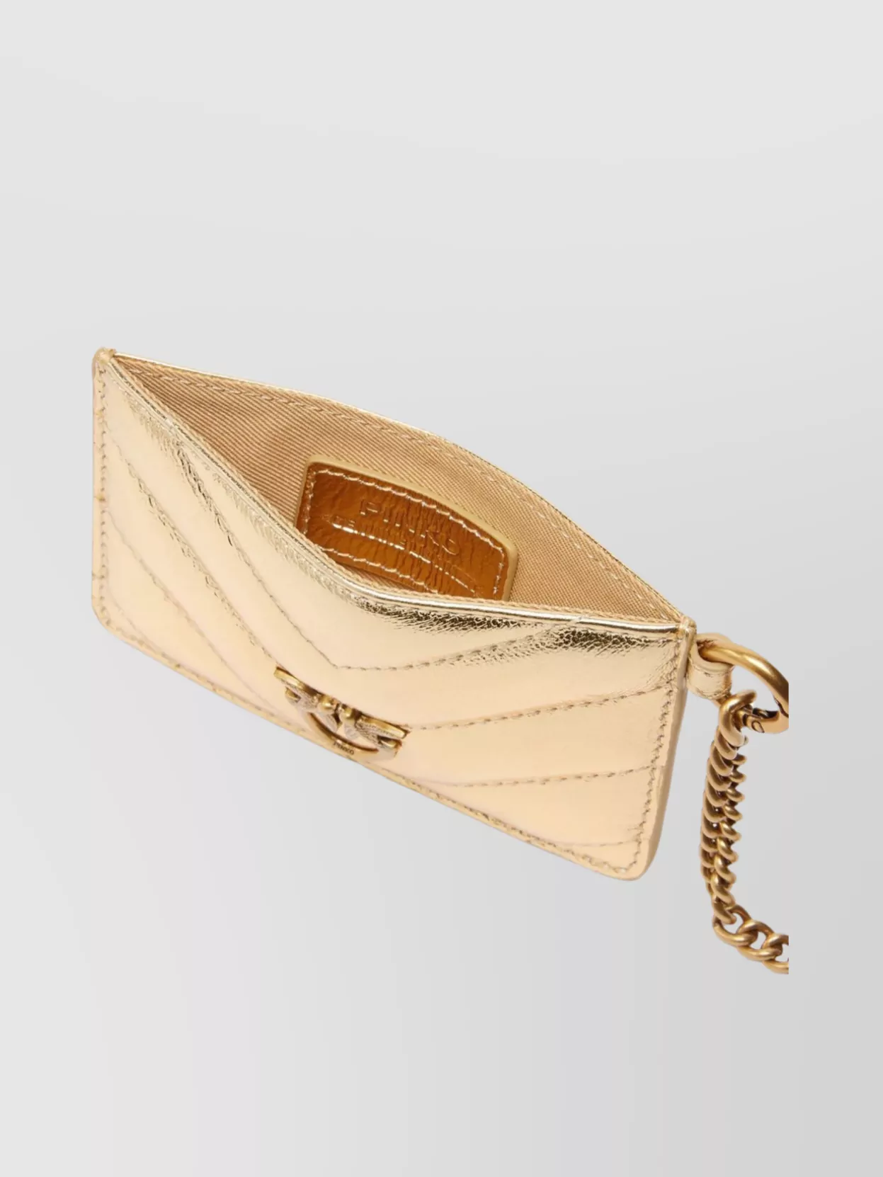 Shop Pinko Love Chain Sheepskin Cardholder