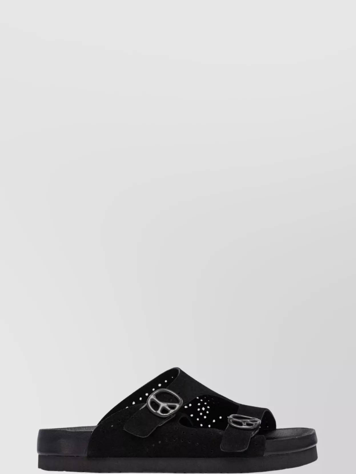 Needles Perforated Open Toe Flat Sole Sandals