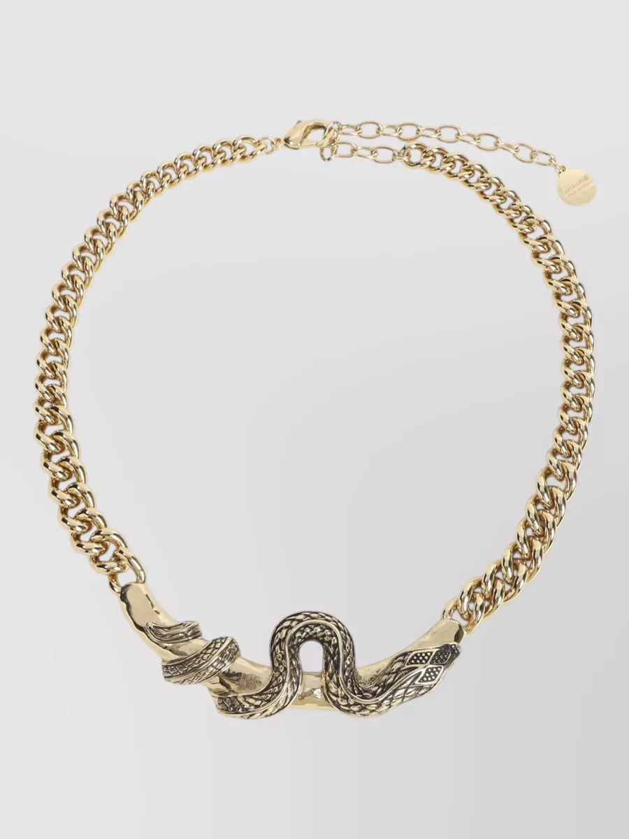 Roberto Cavalli Brass Serpentine Necklace