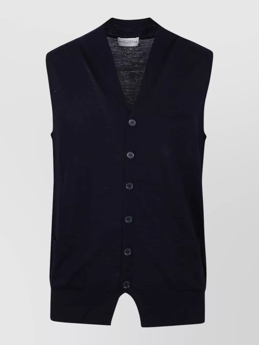 Ballantyne wool slim-fit v-neck vest