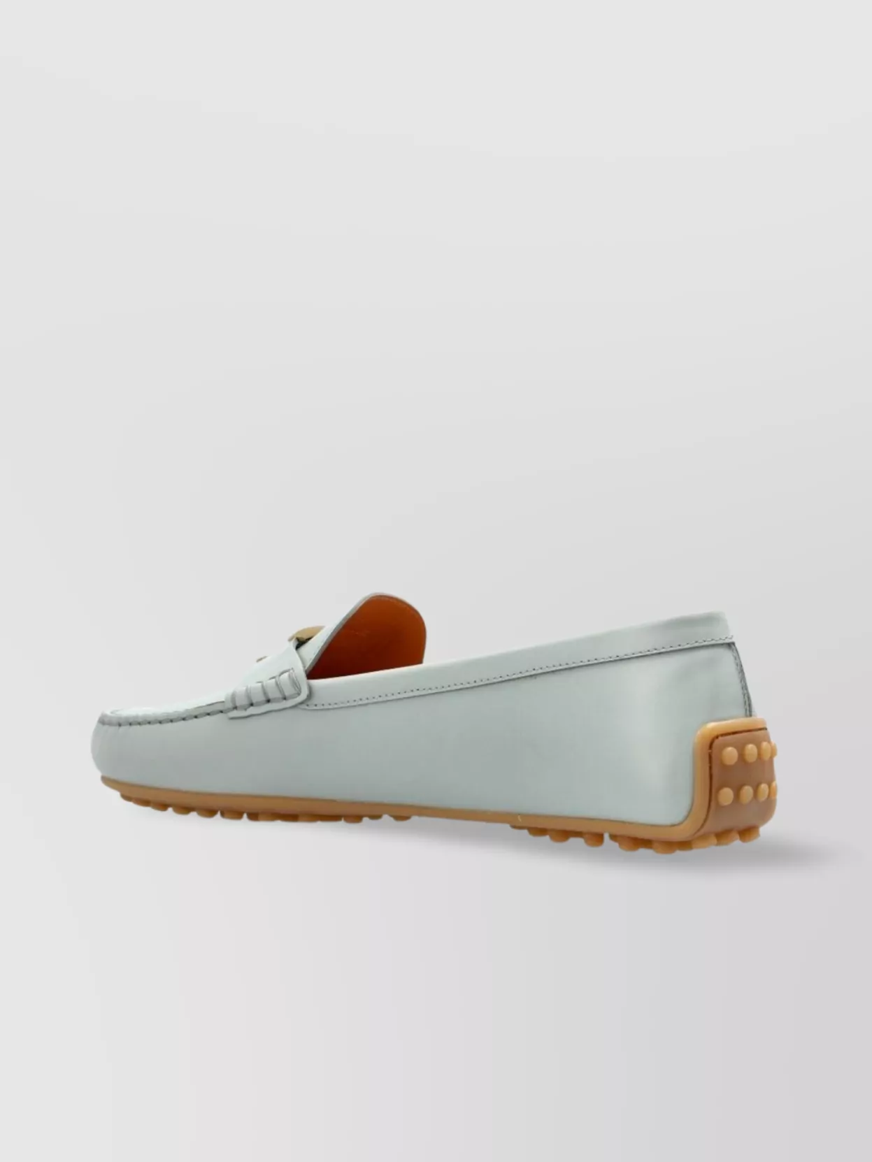 Tod's Urban Leather Loafers Gold Detail