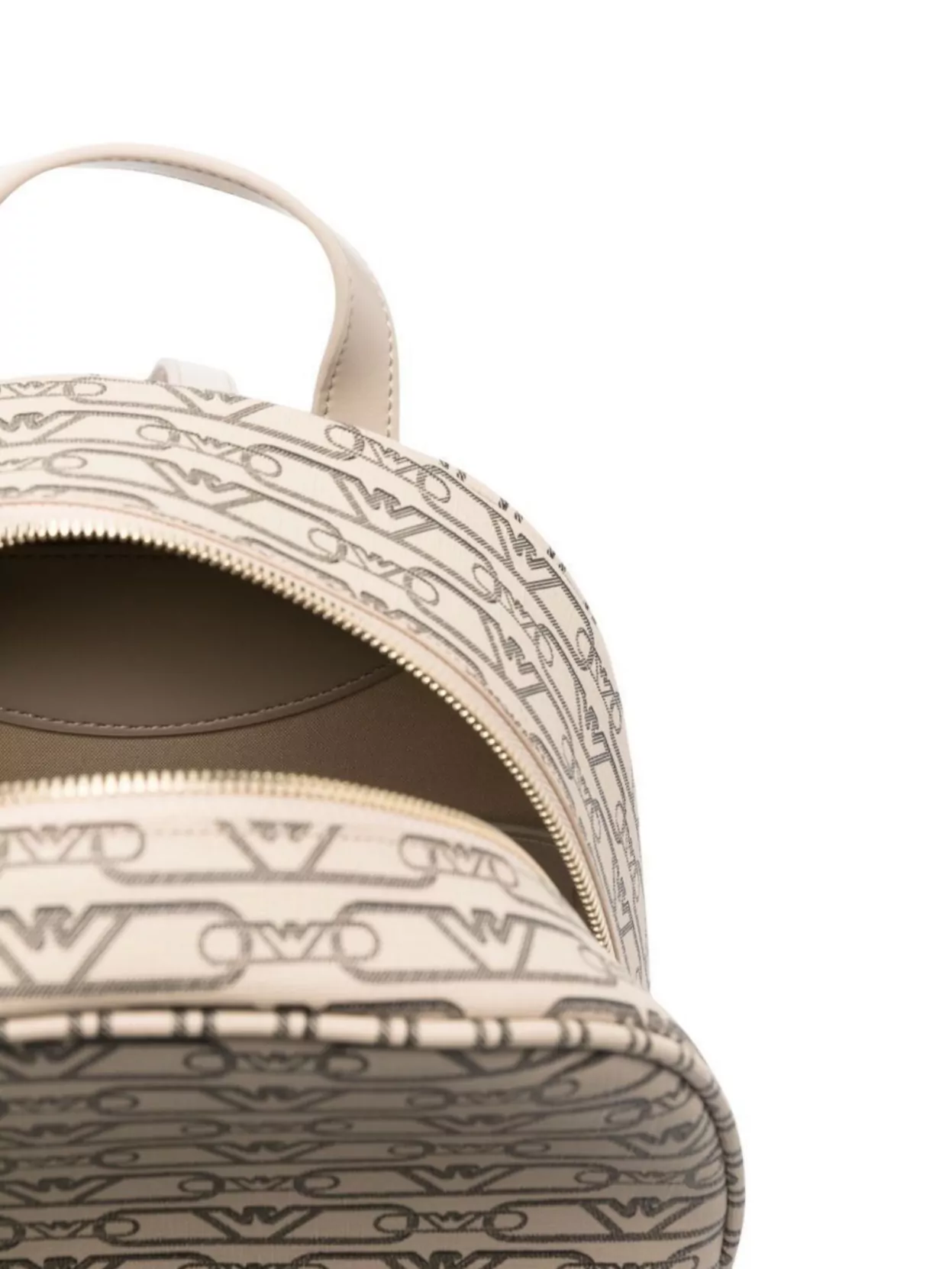 Emporio Armani Logo Print Backpack With Adjustable Straps
