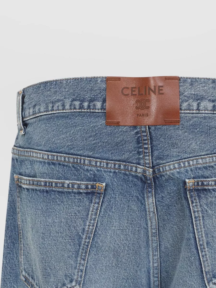 Celine Denim Mid-Rise Straight-Leg Jeans
