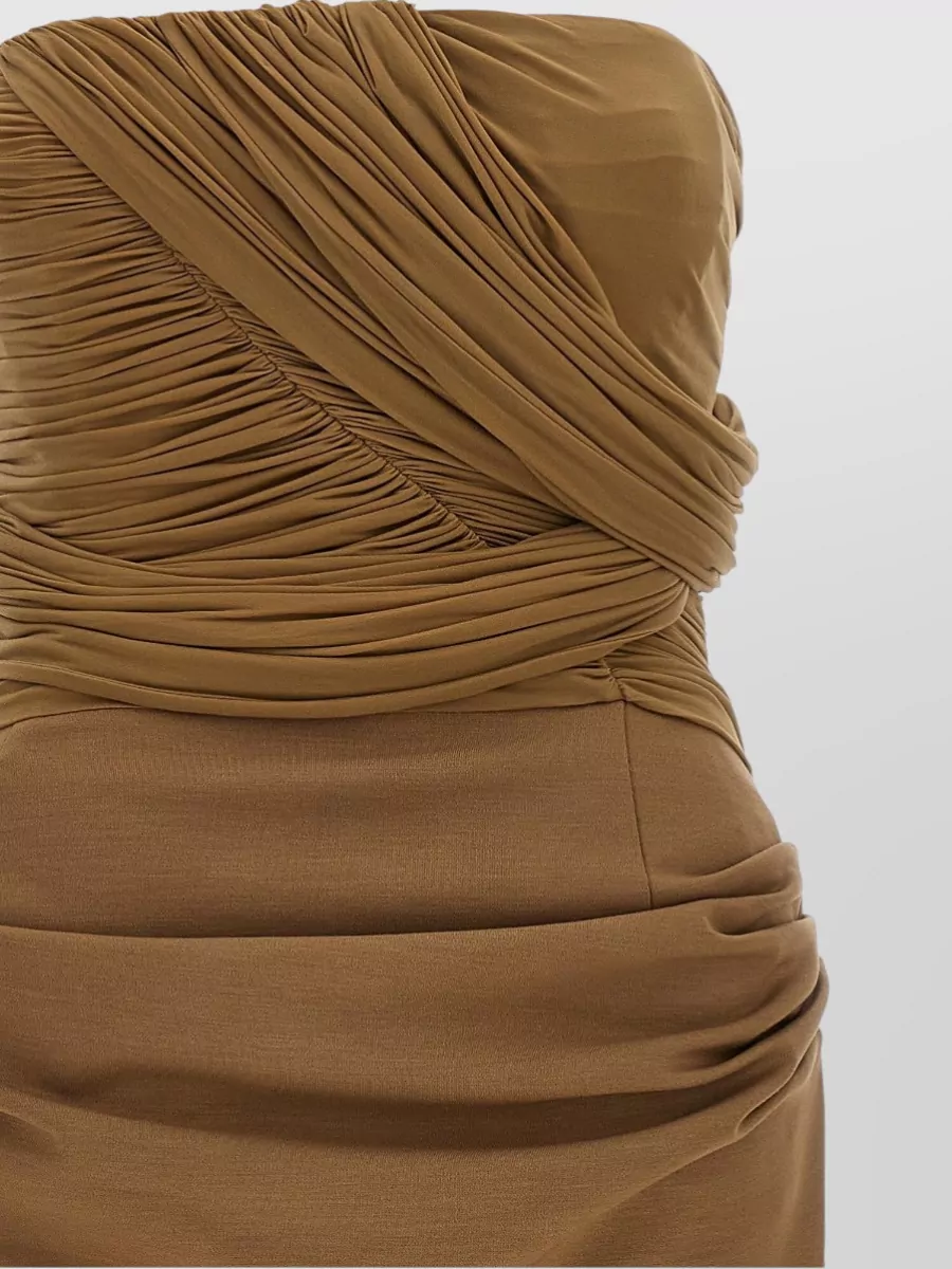 Magda Butrym Draped Off-The-Shoulder Midi Dress