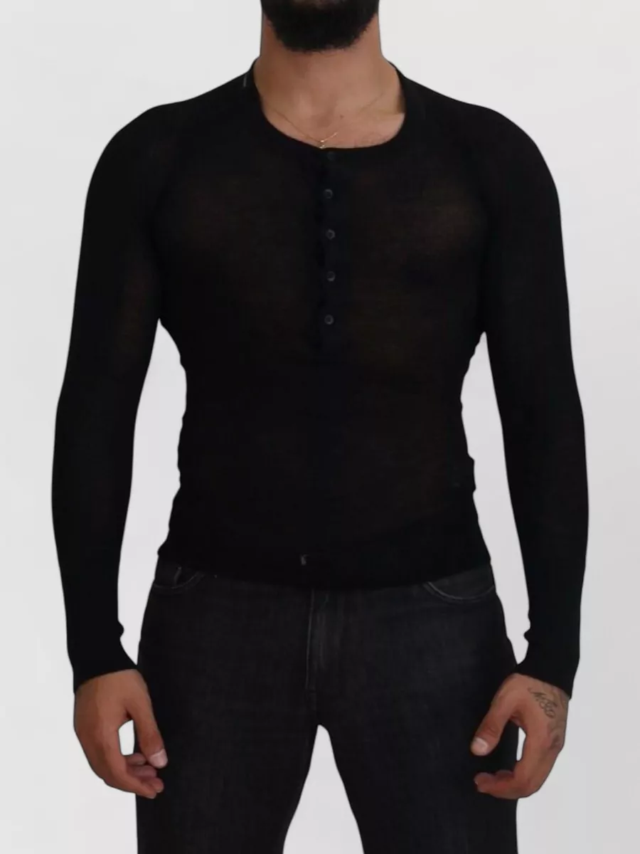 Dolce&Gabbana Cashmere button henley sweater
