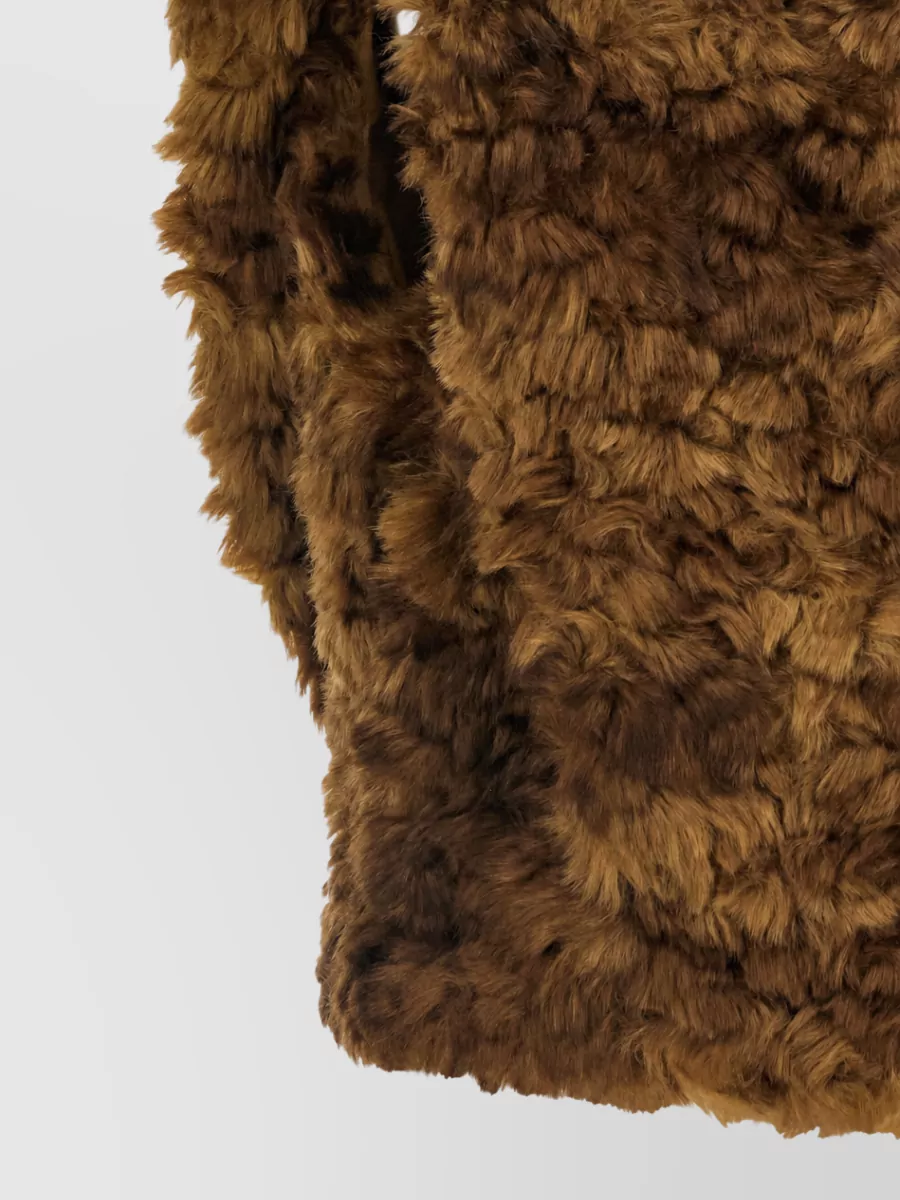 Isabel Marant Etoile Faux Fur Curly High Neck Sleeveless Vest
