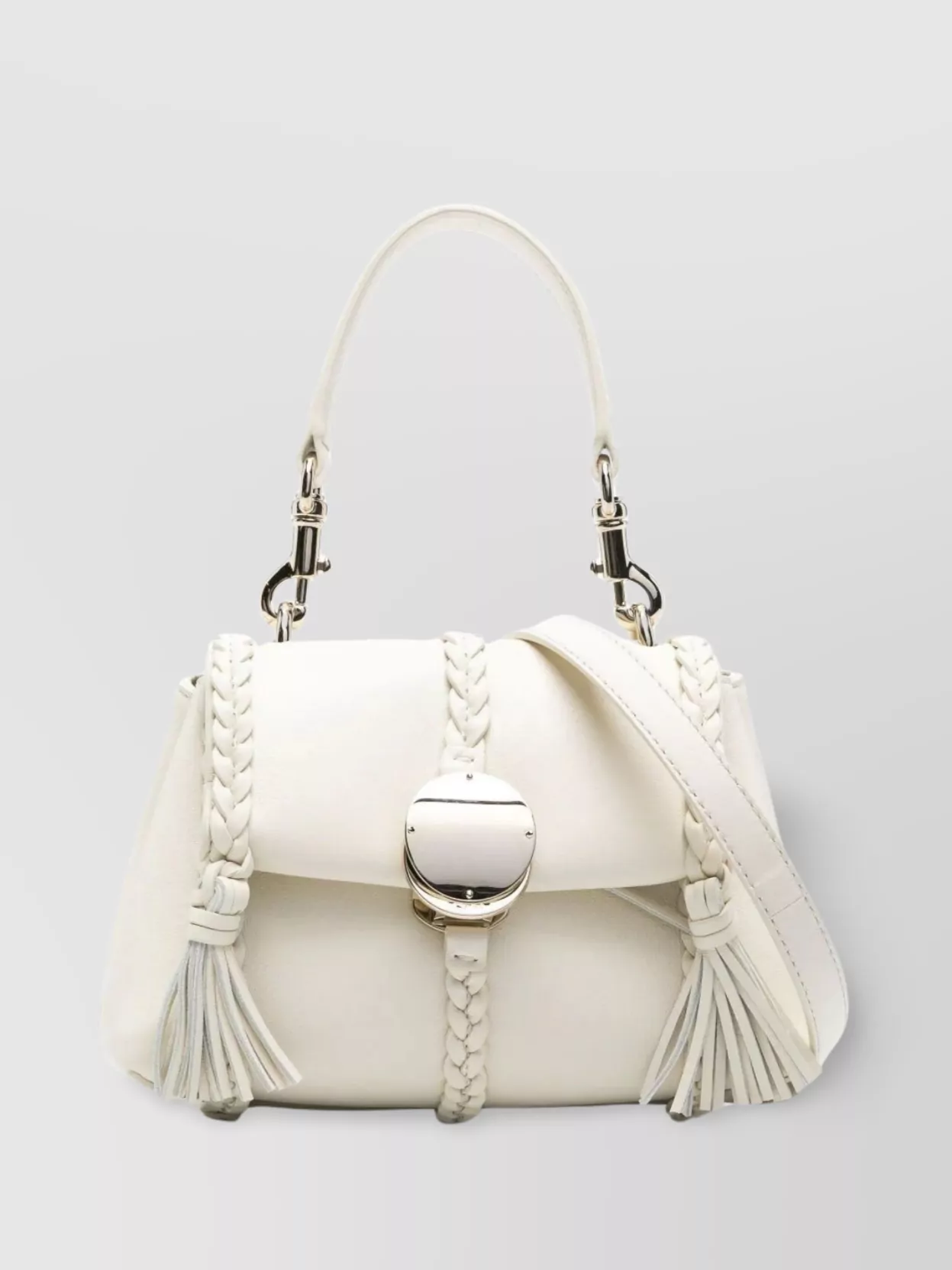 Shop Chloé Soft Mini Shoulder Bag With Removable Handle And Strap In Beige