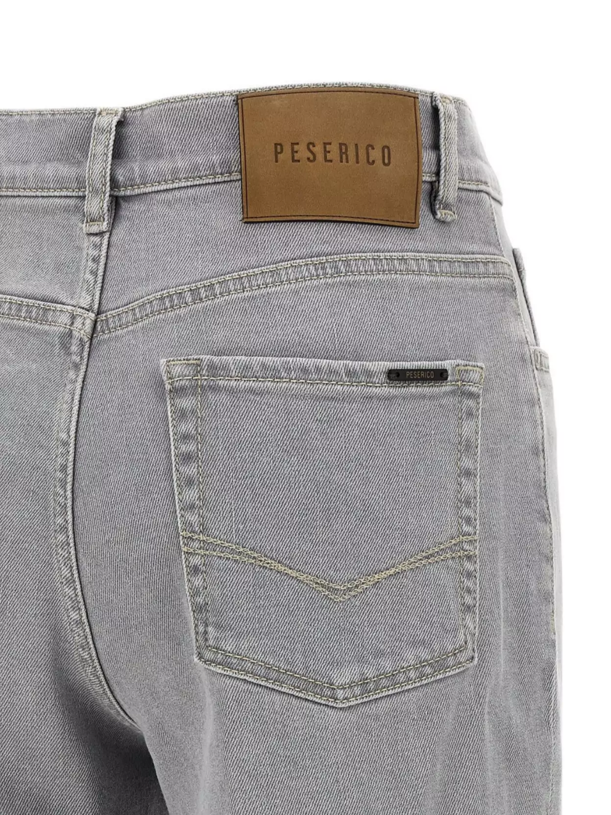 Peserico Stretch Denim Trousers With Back Patch Pocket