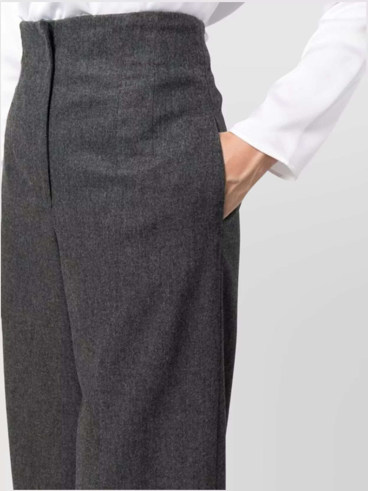 Emporio Armani High Waist Wide Leg Trousers With Pockets