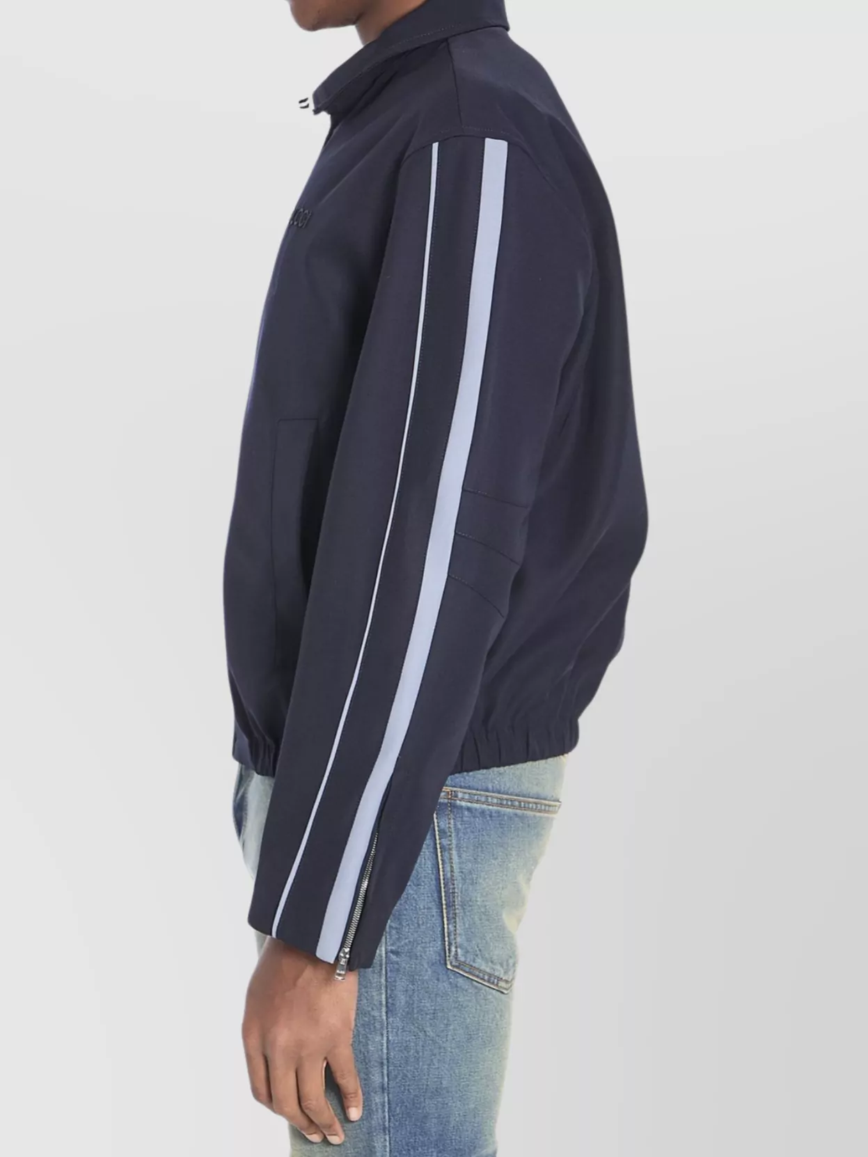 Gucci Embroidered Wool Blend Twill Jacket