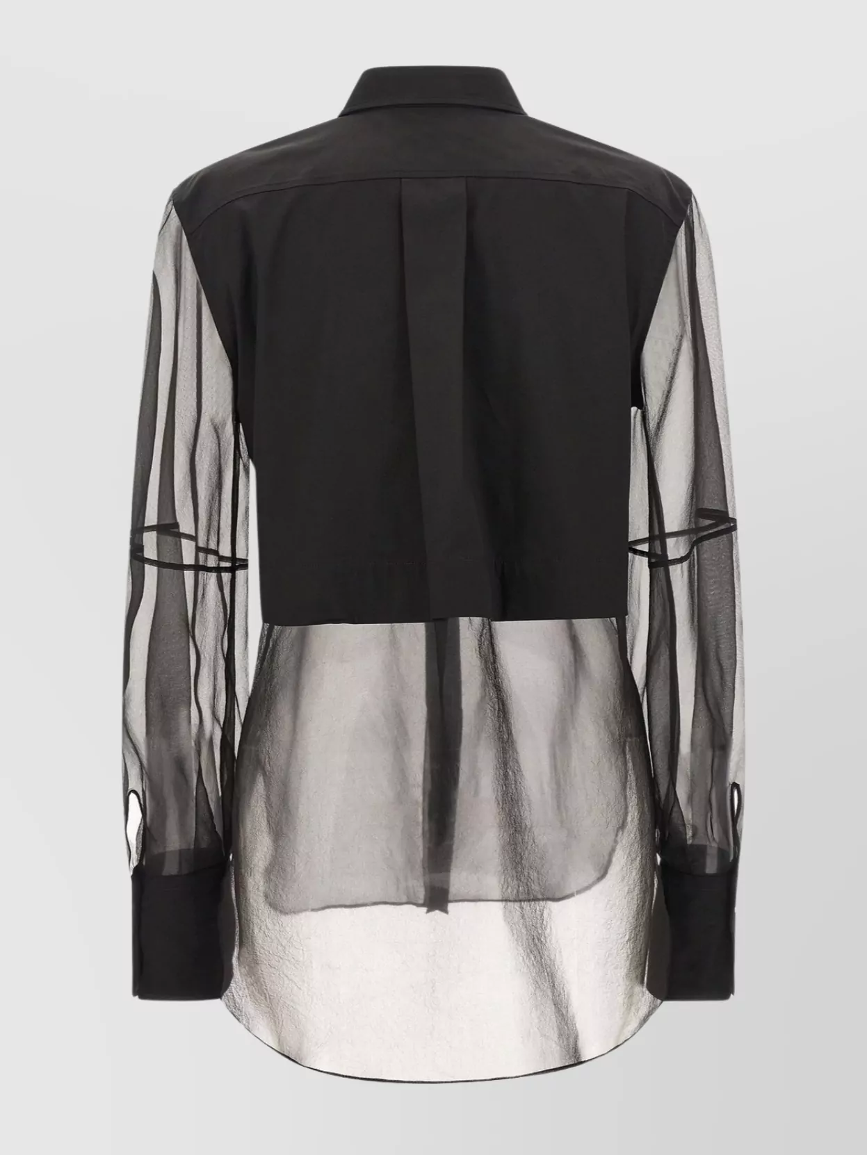 Brunello Cucinelli Layered Shirt Featuring Pointed Collar In Black