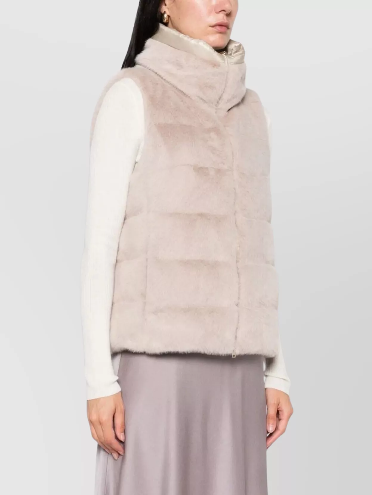 Herno Padded Quilted Sleeveless Gilet With High Collar