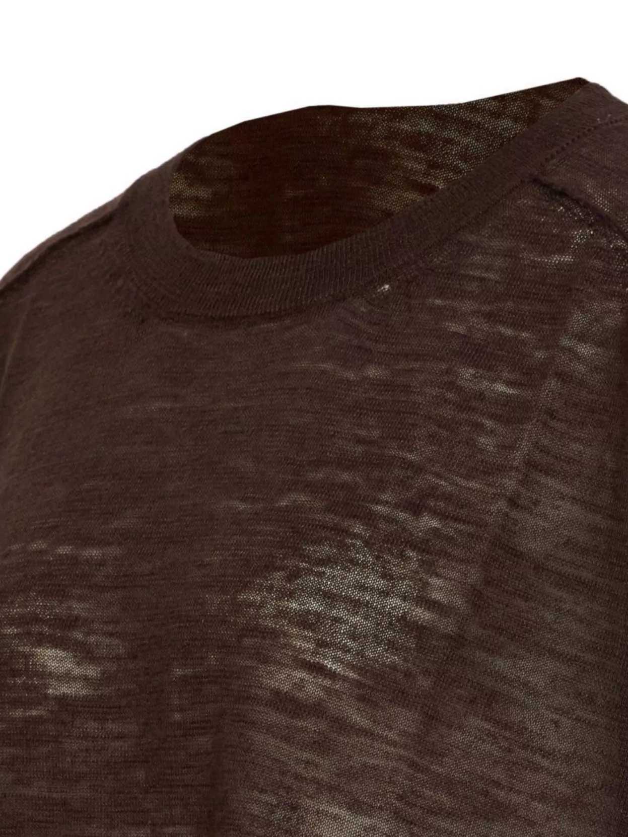 Roberto Collina Crew Neck Sheer Fabric Relaxed Fit Top