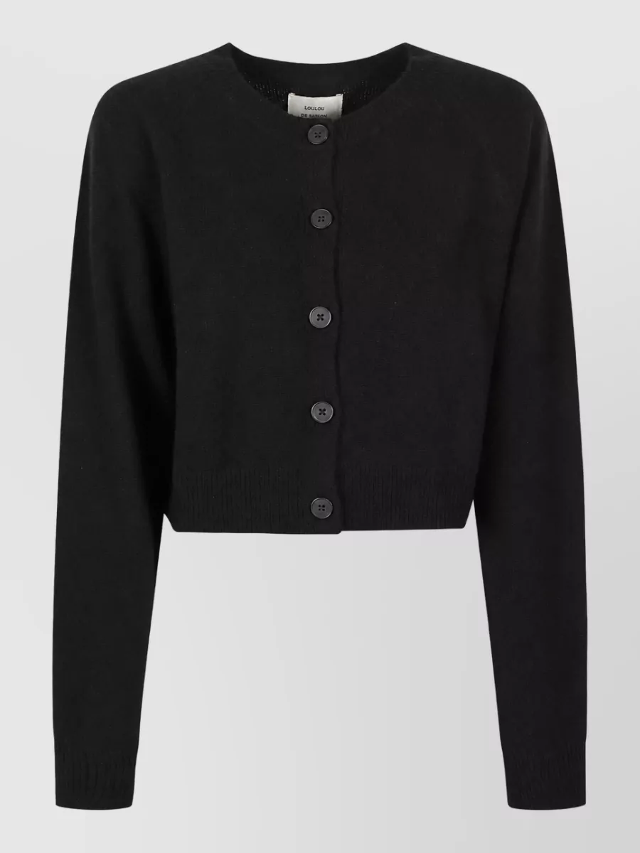 Loulou Studio Cropped Raglan Cardigan