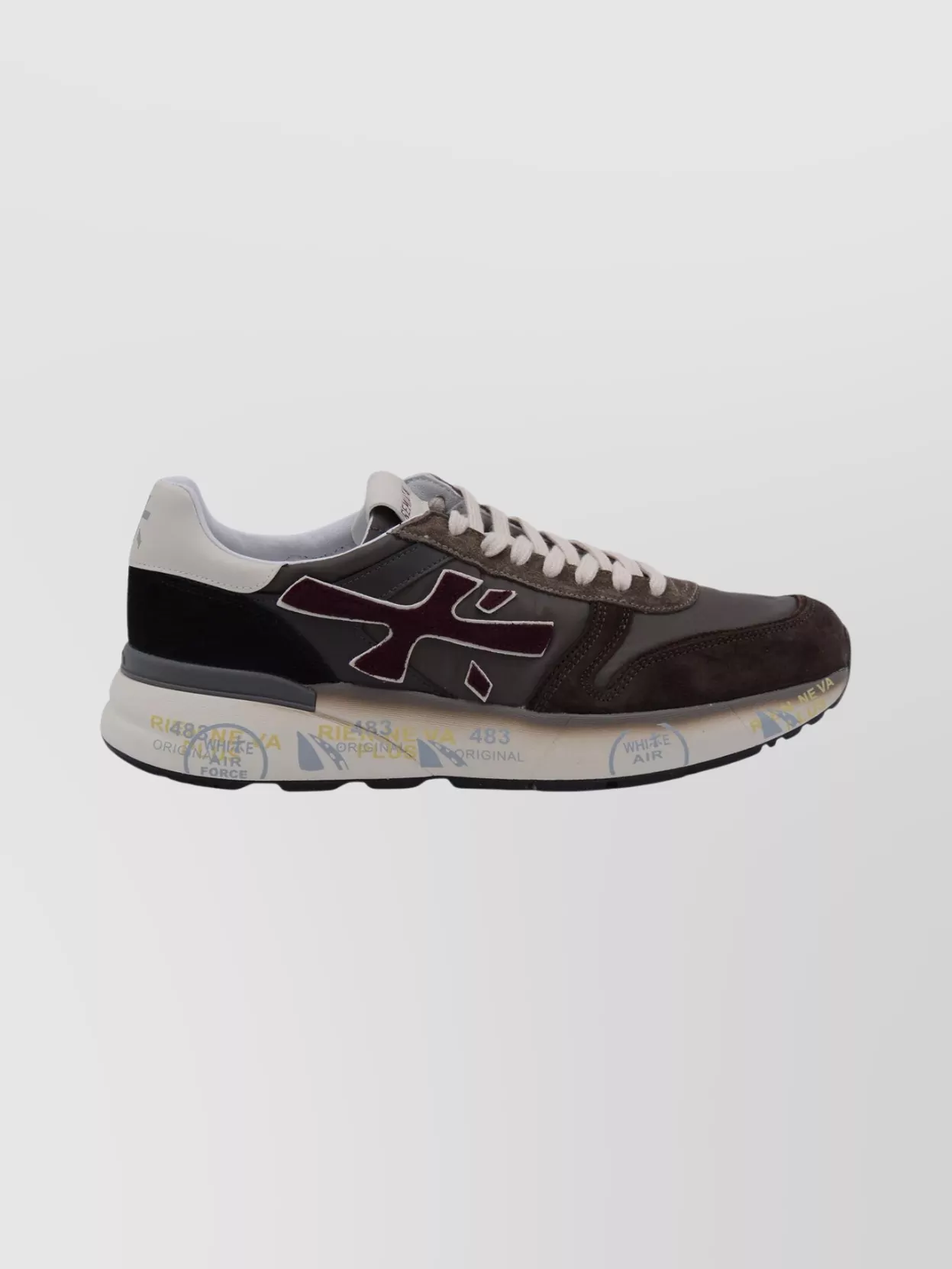 Premiata Casual Sneakers With Round Toe And Contrast Sole