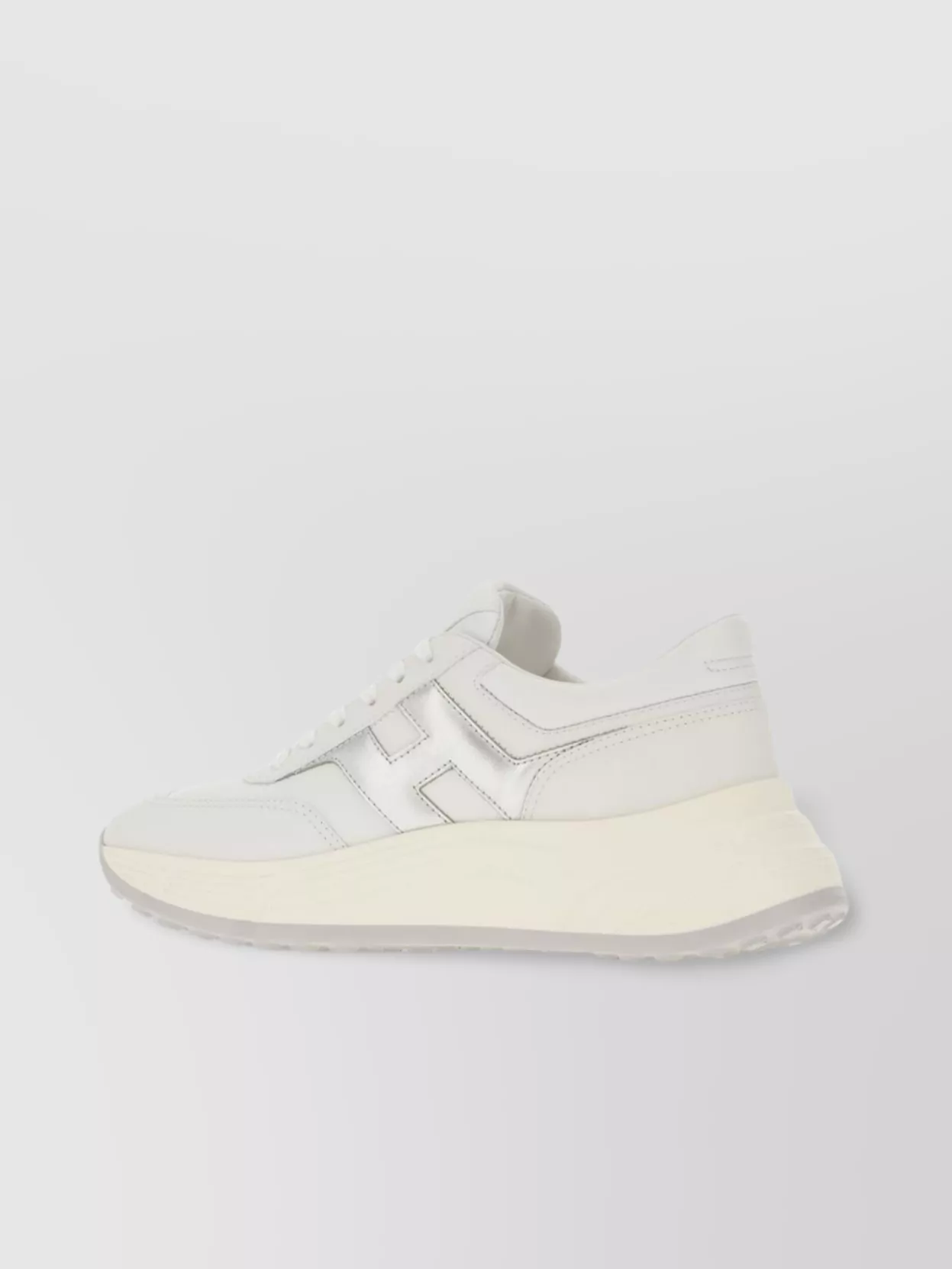 Hogan Leather Low-top Round Toe Rubber Sneakers