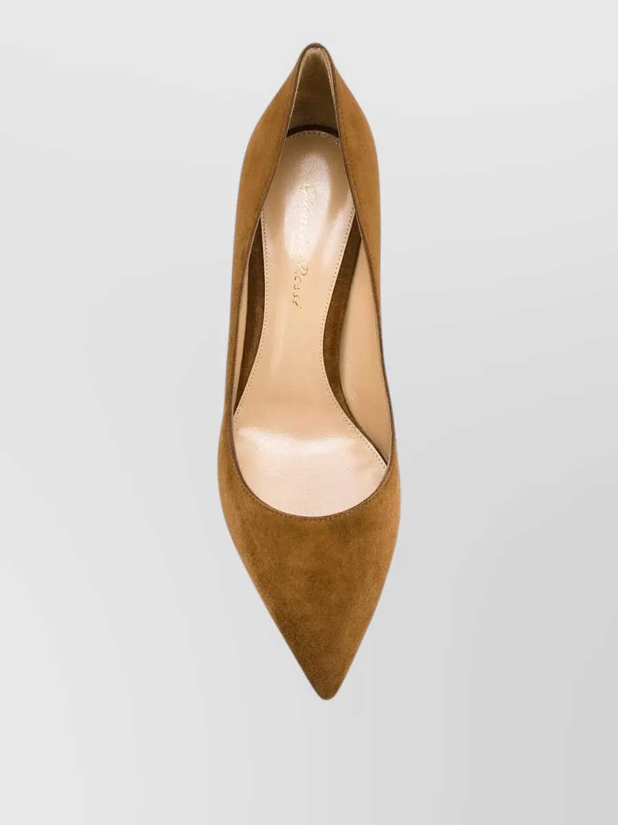 Gianvito Rossi Suede Leather Mid Heel Pumps