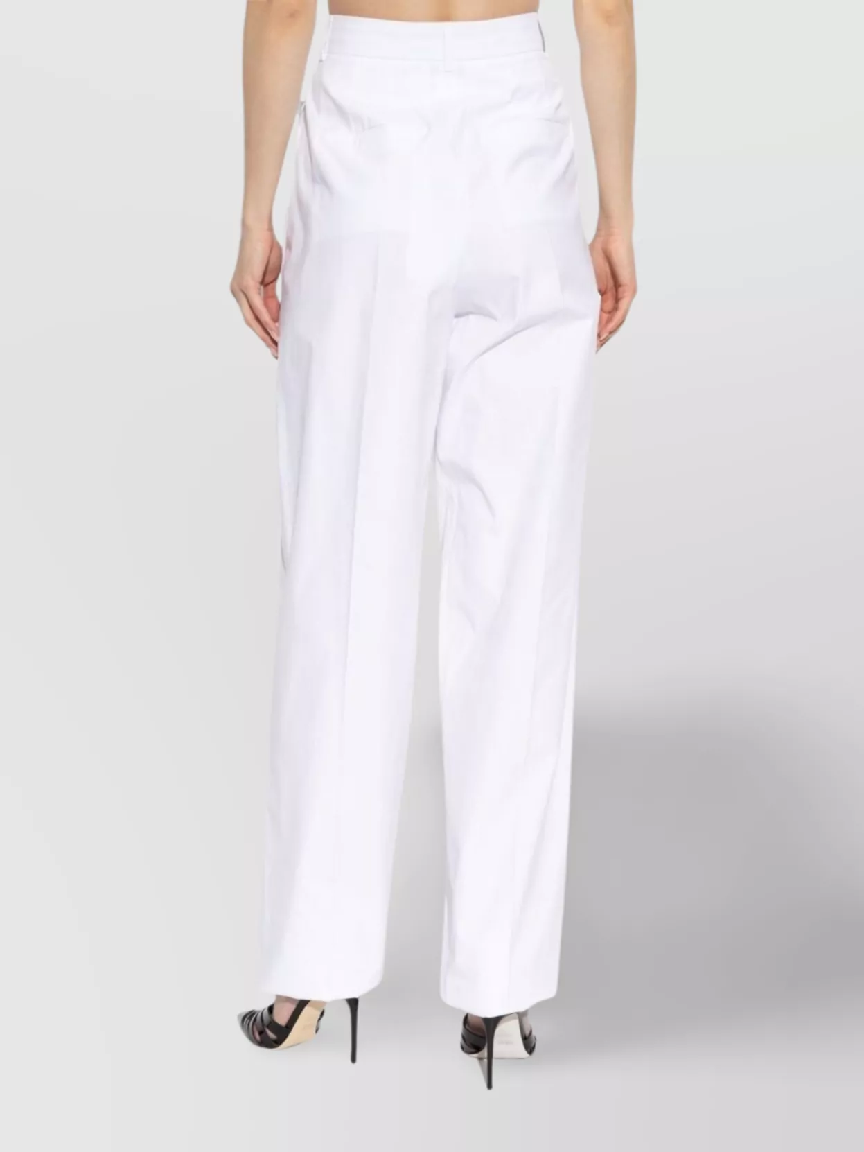 Sportmax Cotton Trousers With Pleated Design And Pockets