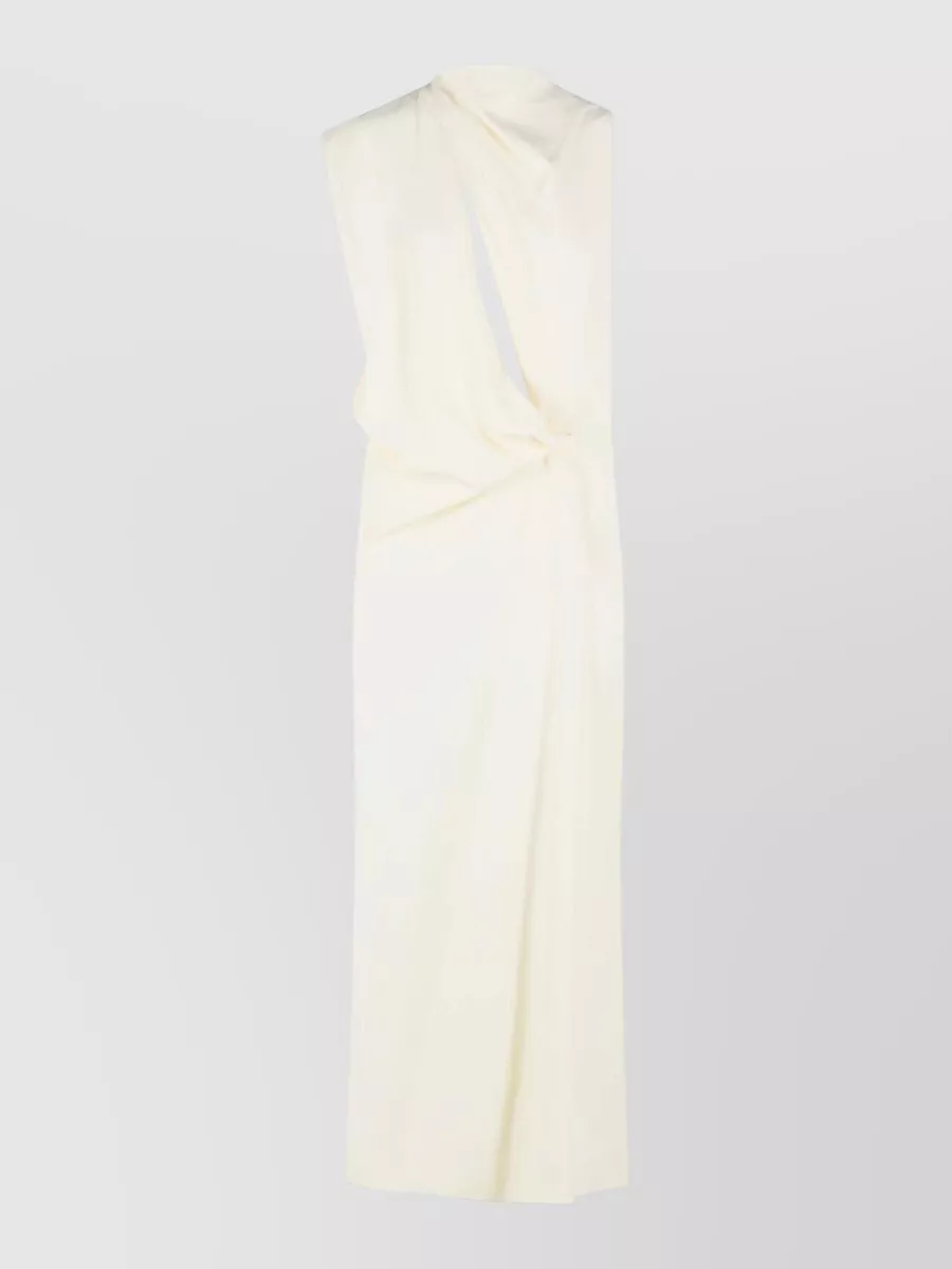 Sportmax Asymmetric Draped Sleeveless Midi Dress