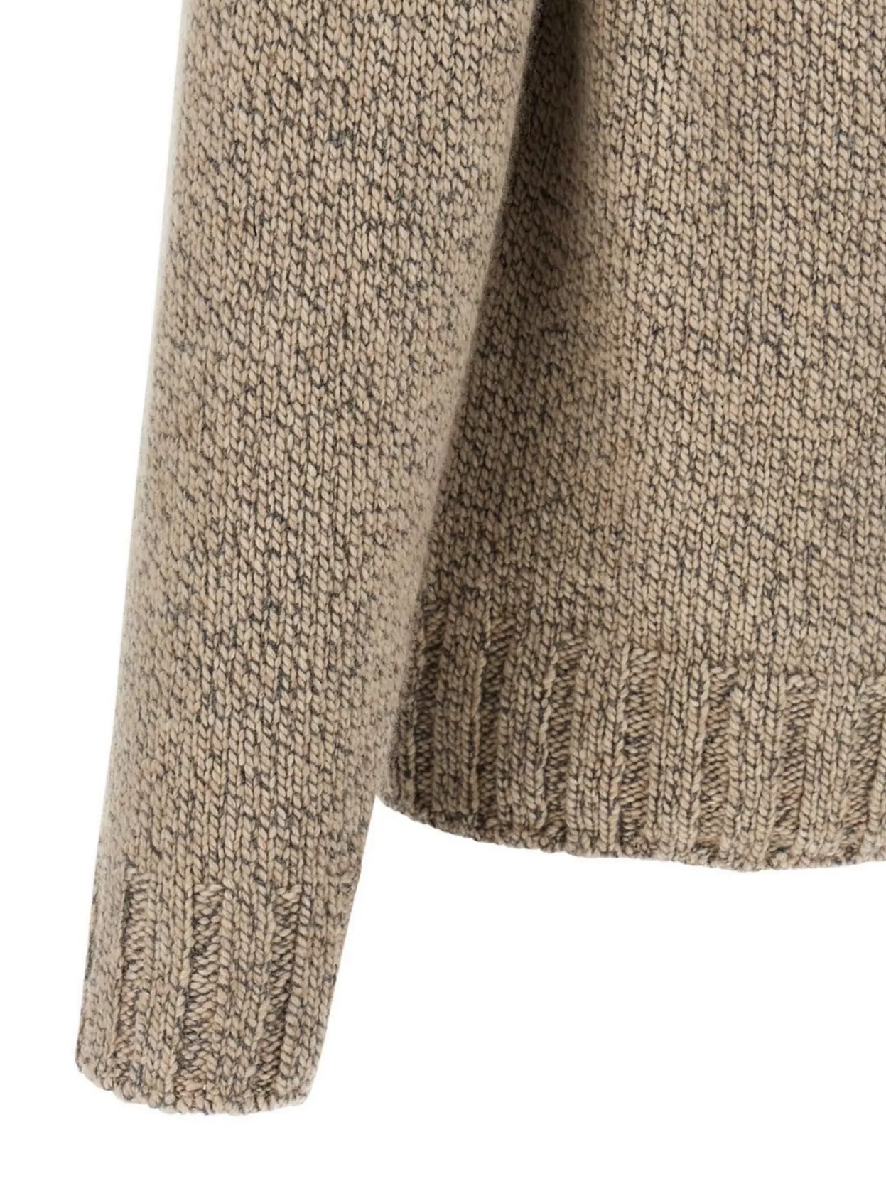 Zegna Textured Knit V-Neck Long Sleeve Sweater