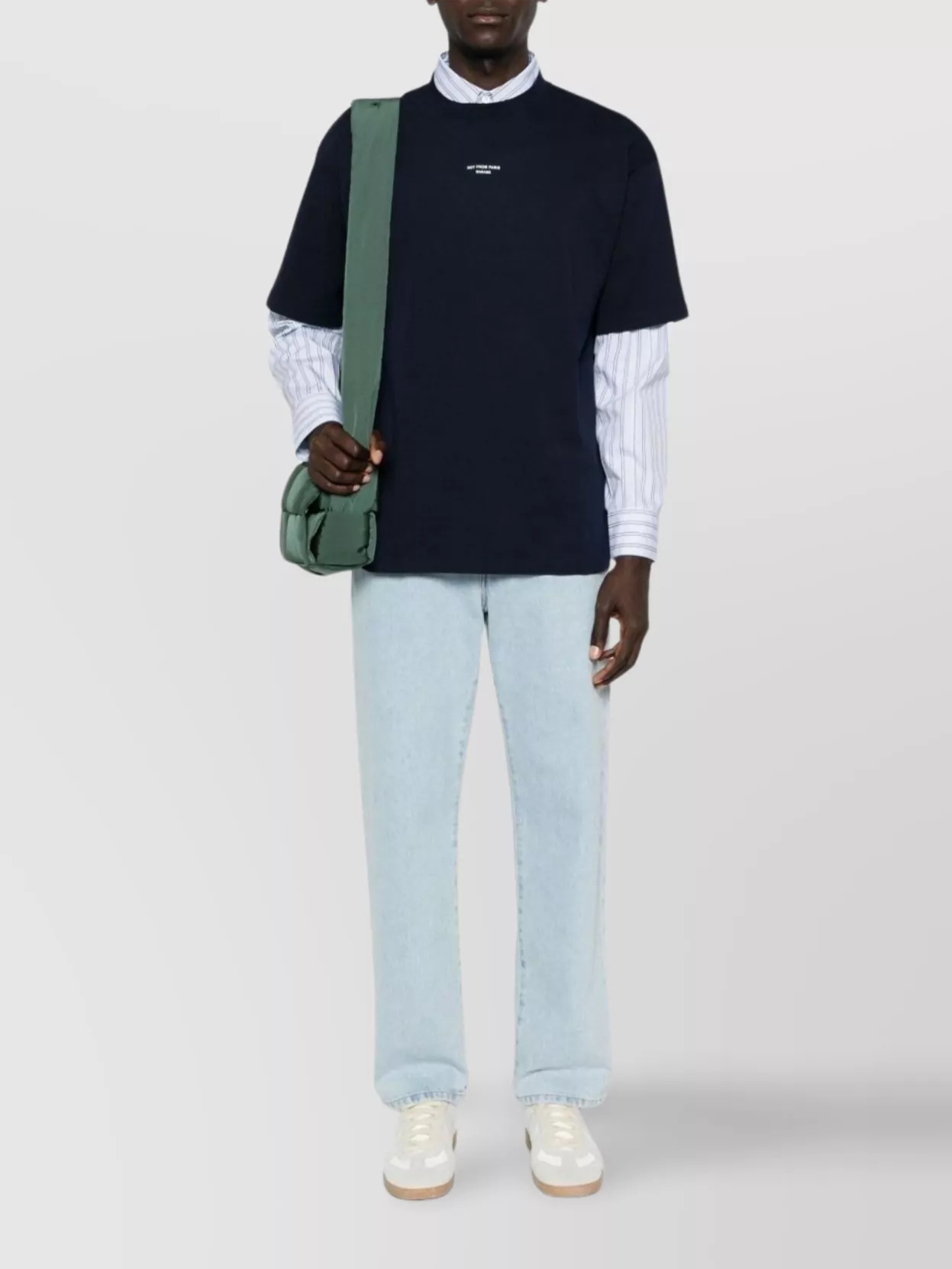 Drôle De Monsieur Crew Neck Short Sleeve Cotton Jersey T-Shirt