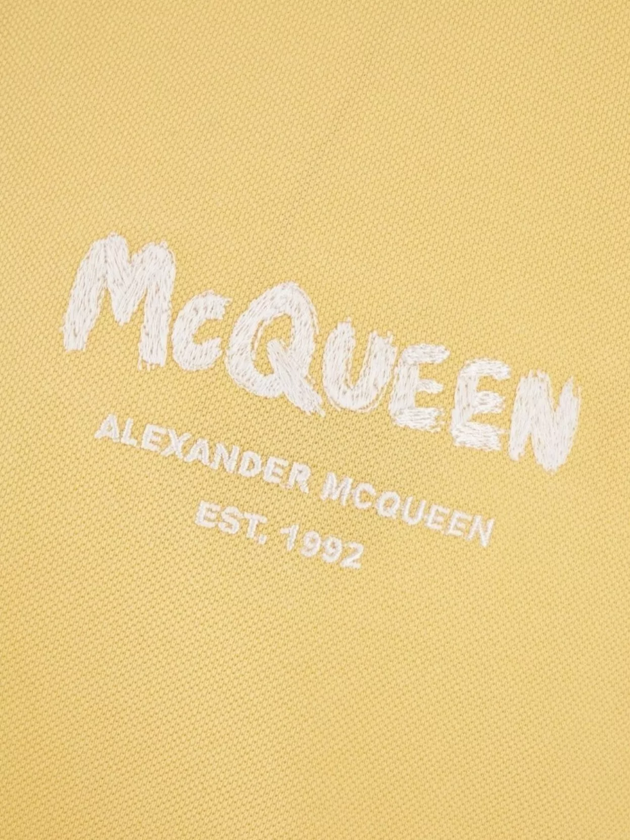 Alexander Mcqueen Cotton Piquet Polo Collar