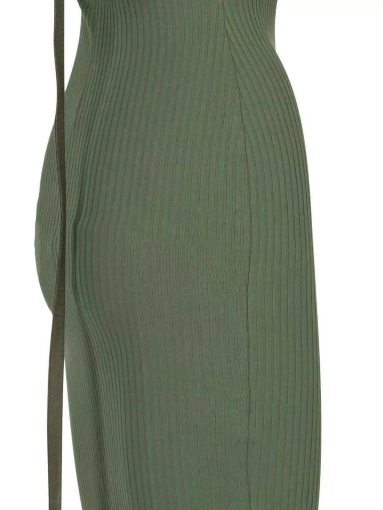 The Attico Knee Length Dress With Asymmetric Neckline