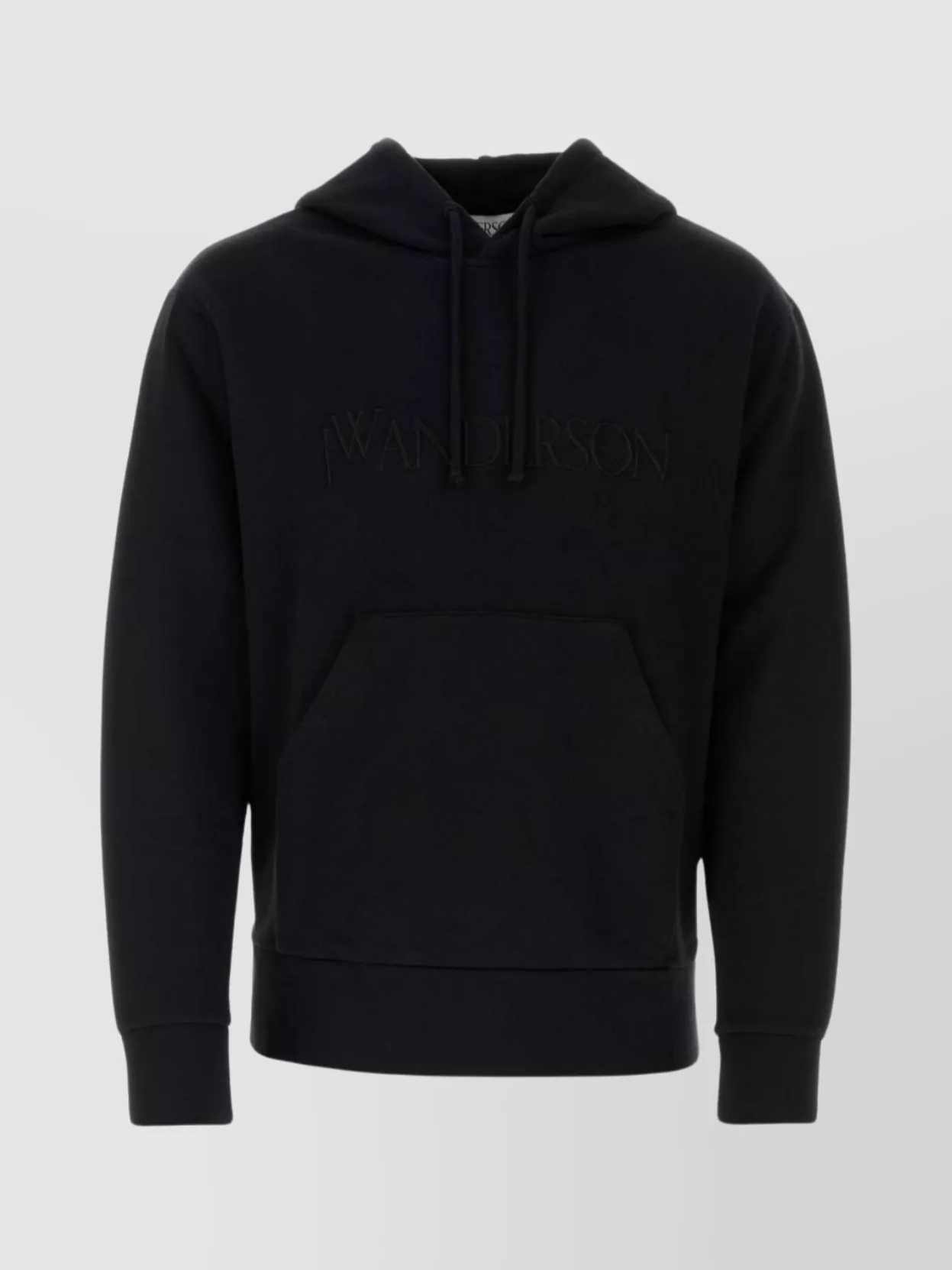 Shop Jw Anderson Cotton Sweatshirt With Hood And Pocket In Black