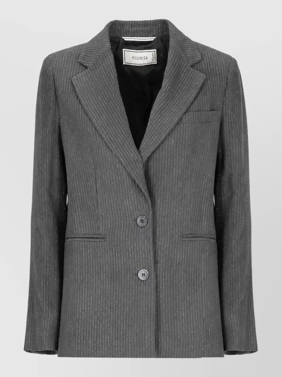 Peserico lurex single-breasted blazer